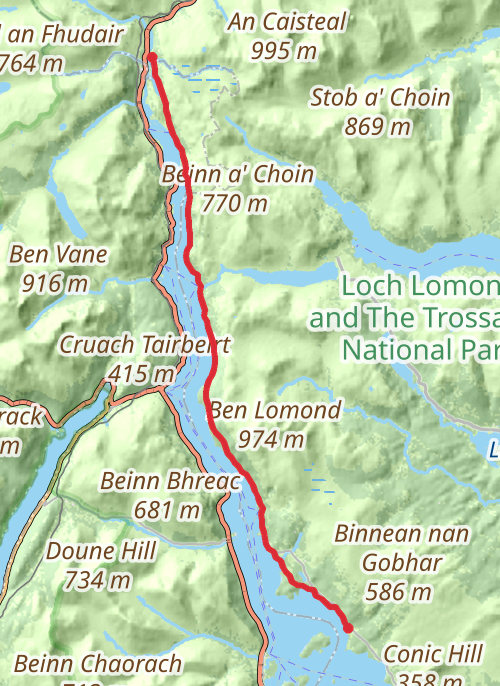 WHW Day 2 (cashel campsite to Beinglas campsite) mobile static map