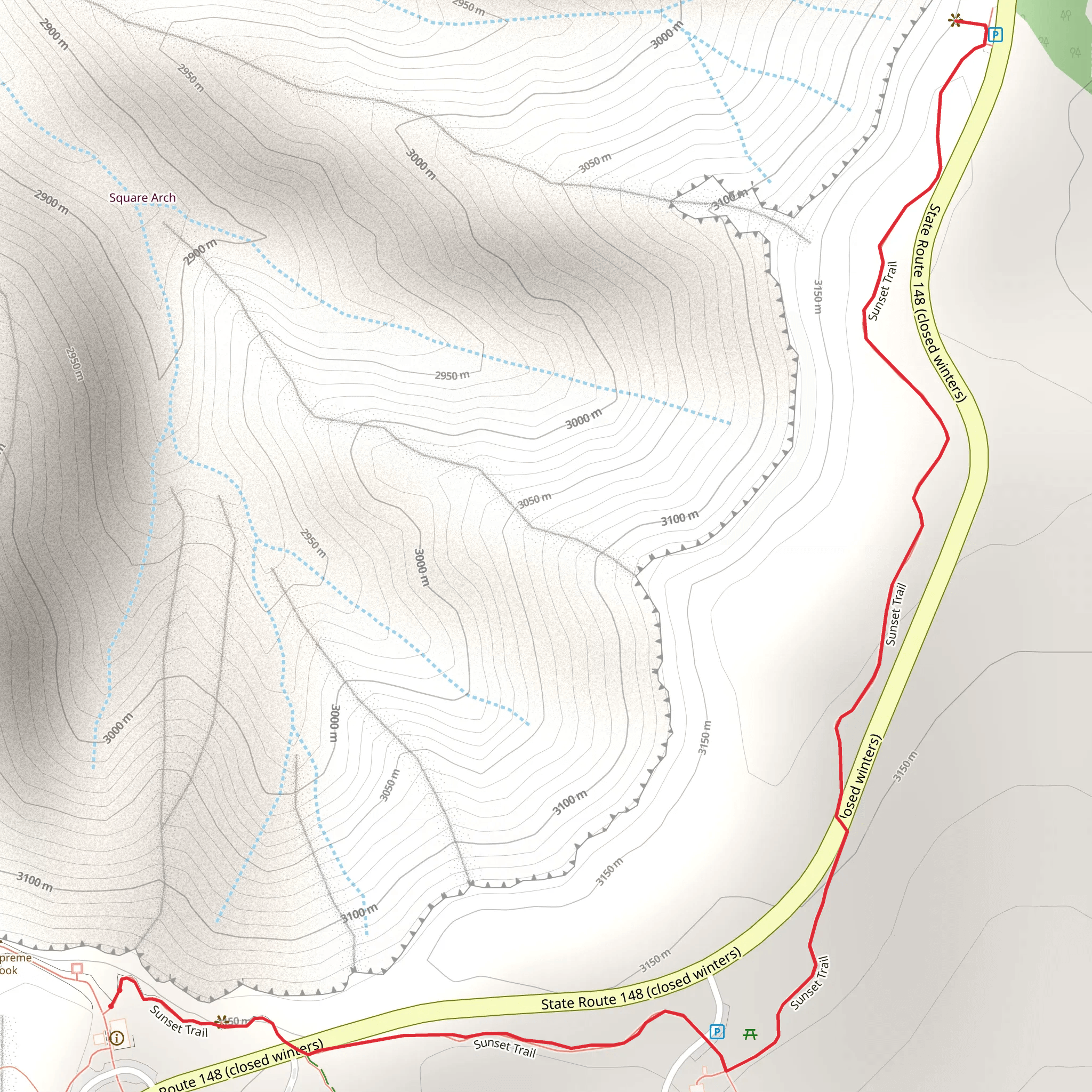 Sunset Trail mobile static map
