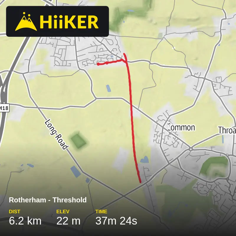 A map preview of the recording Rotherham - Threshold.