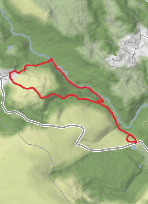 Hike from Newton Abbot mobile static map