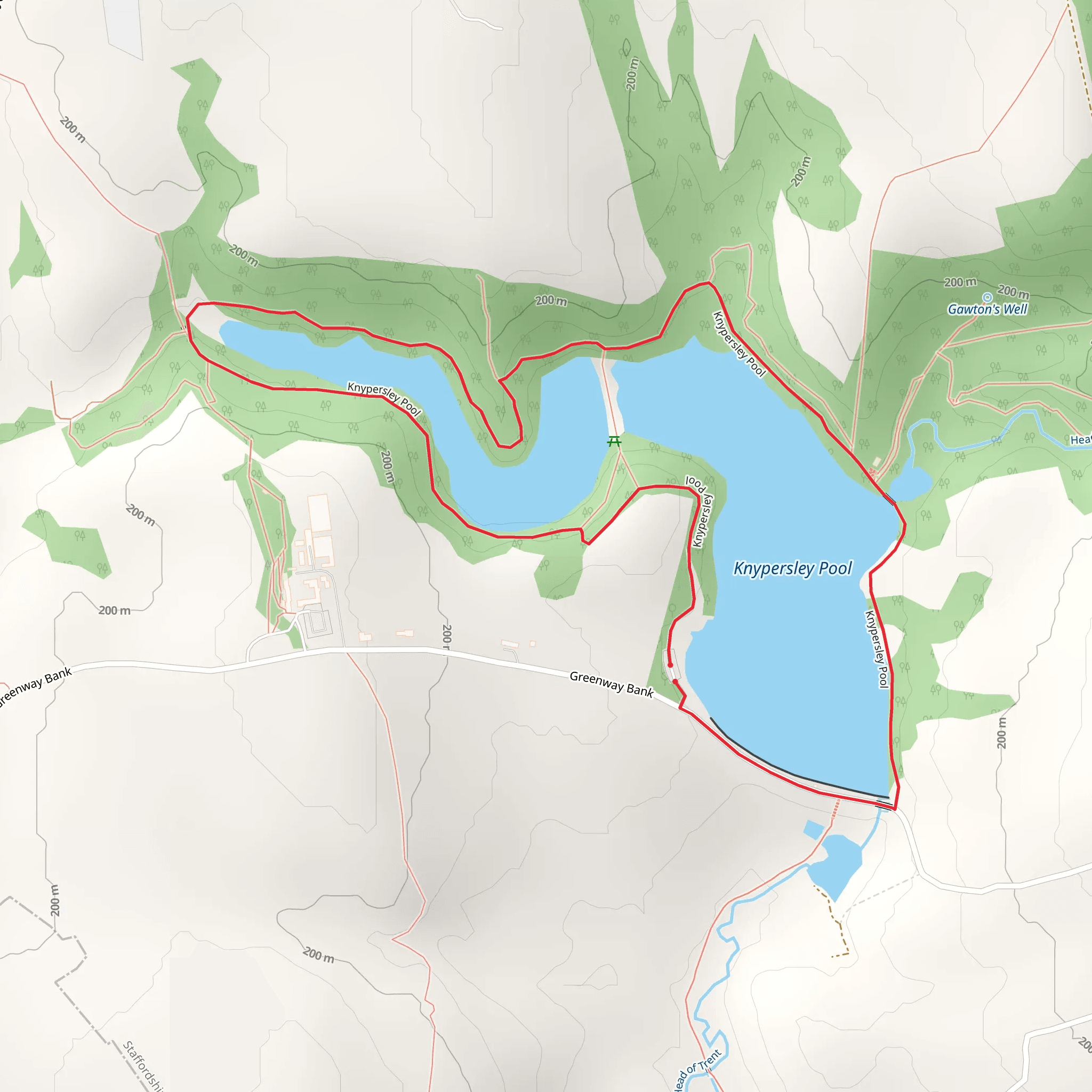 Knypersley Reservoir Loop mobile static map