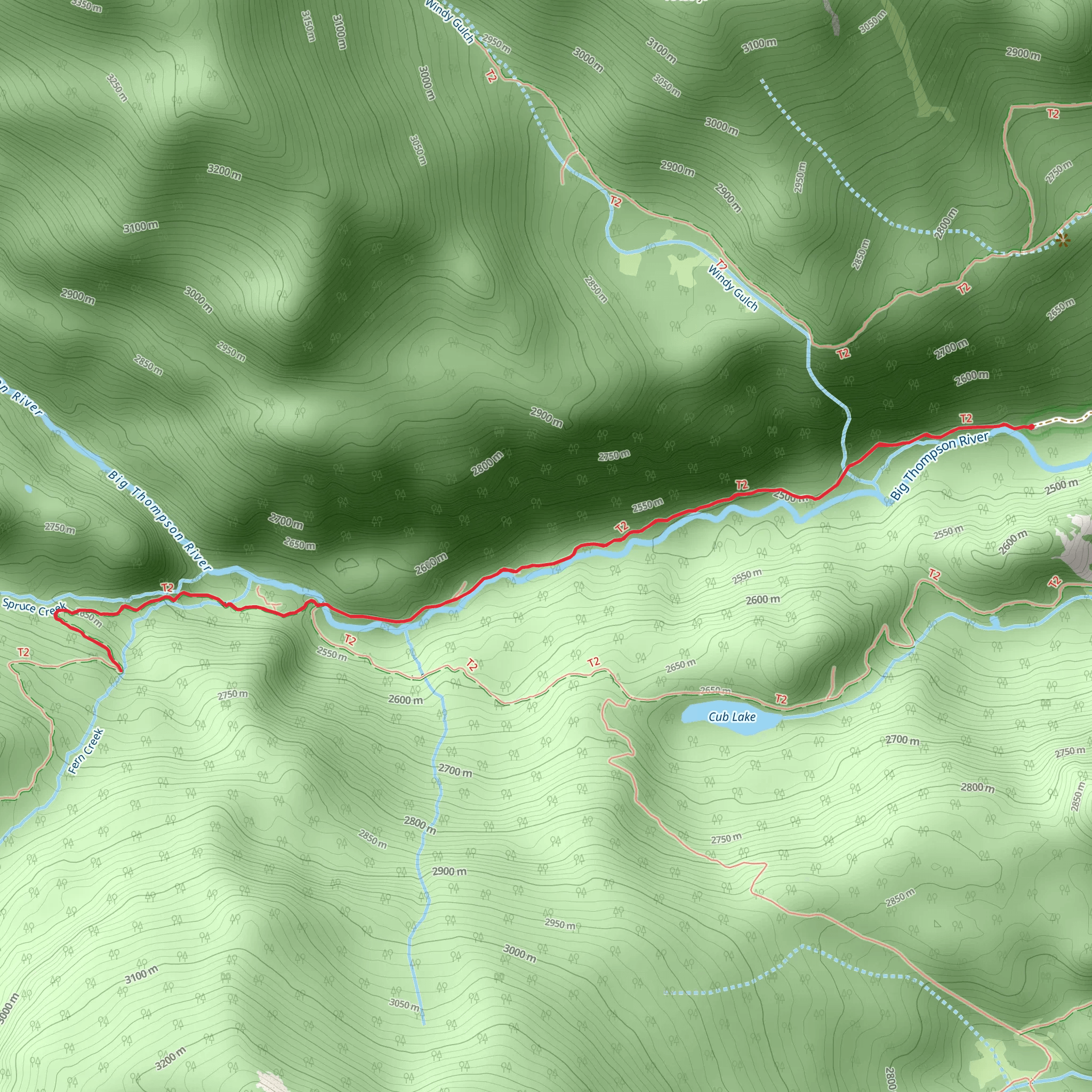 Fern Falls Trail mobile static map