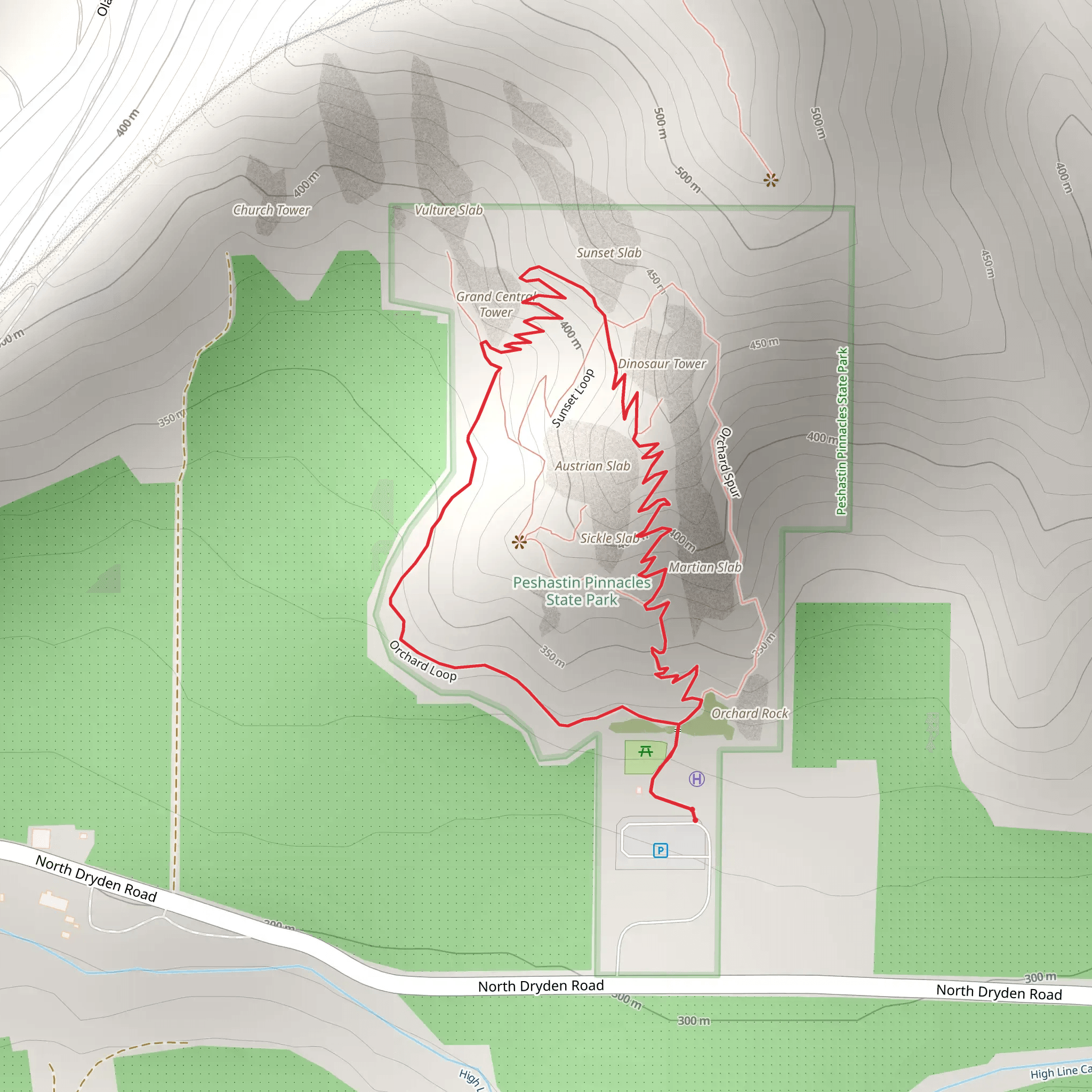 Martian and Orchard Loop mobile static map