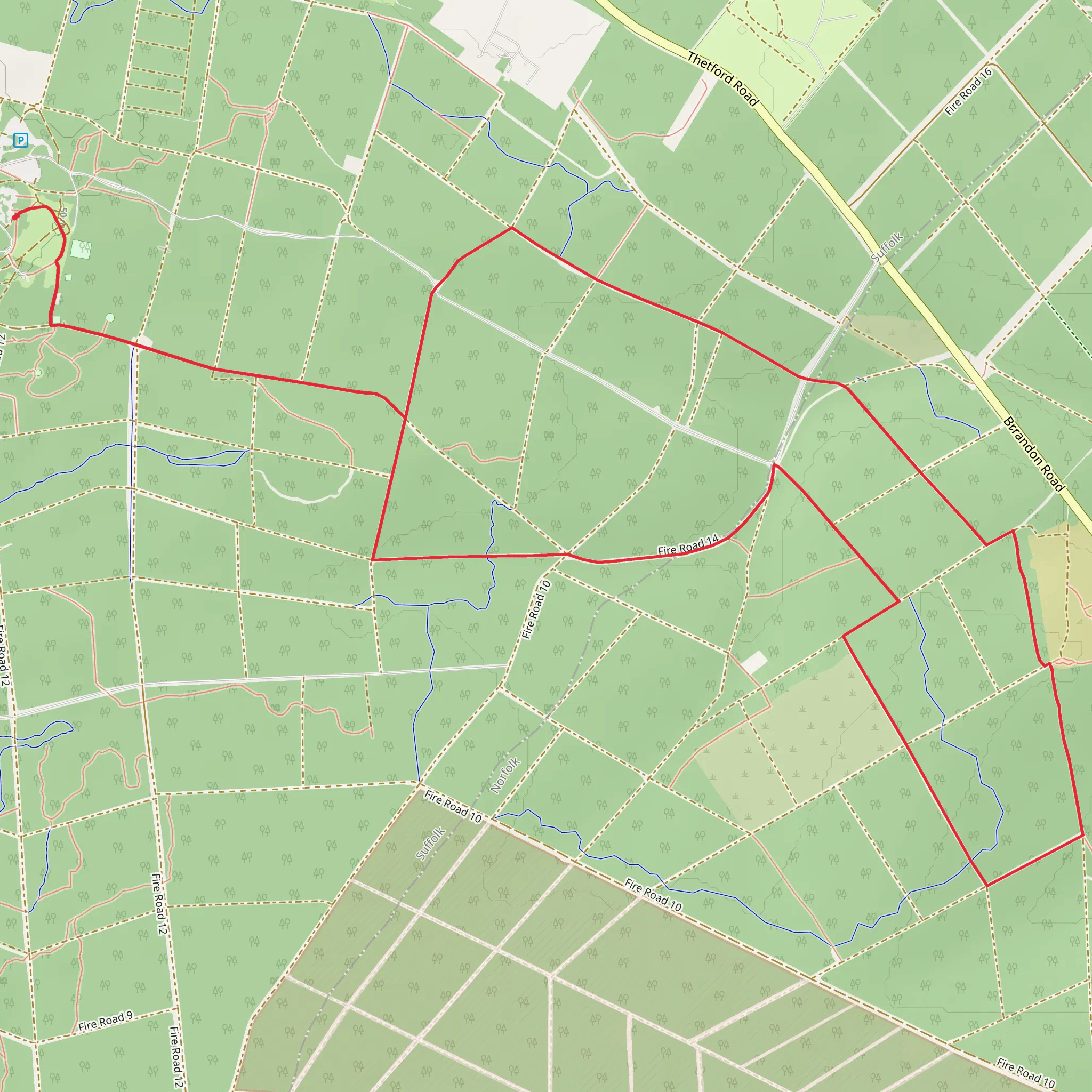 Warren Plantation Loop mobile static map