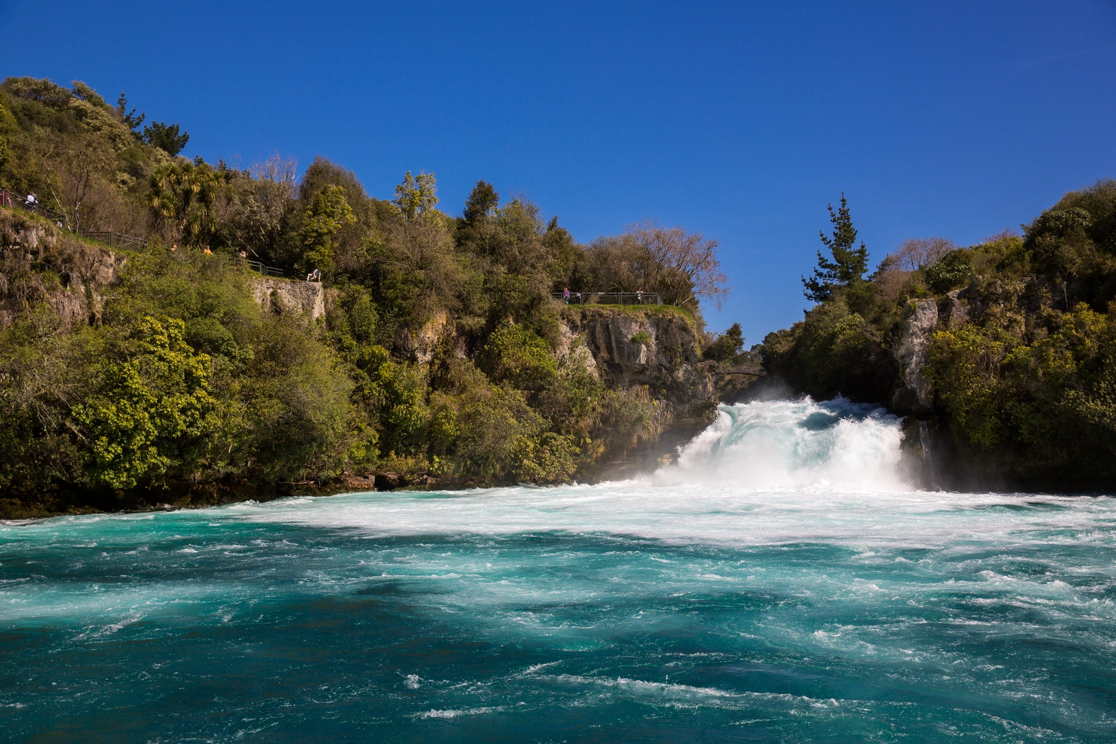 An image depicting the trail Spa Park to Huka Falls Walk and its surrounding area.