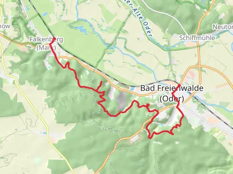 Bad Freienwalde to Falkenberg Walk via Teufelsee Kietze