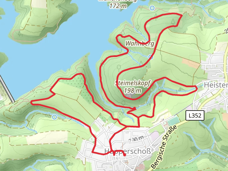 Wahnbach and Wahnberg via Bergischer Weg