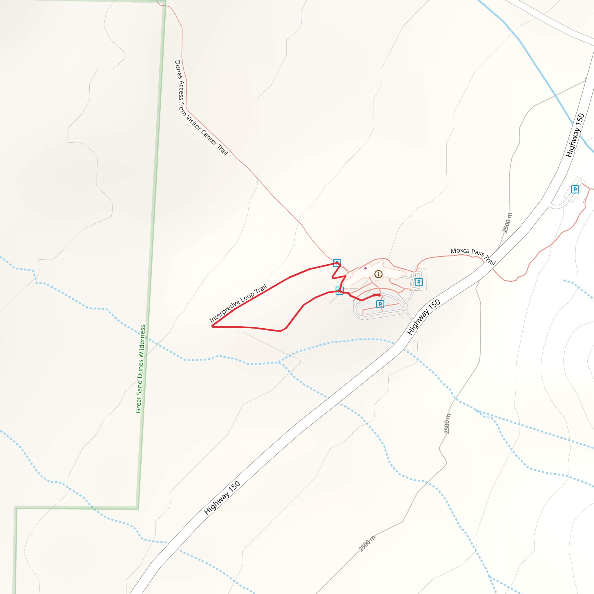 Sand Sheet Loop Trail mobile static map