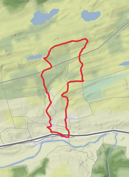 Hike on Hike from Bardon Mill to Housteads Roman fort mobile static map