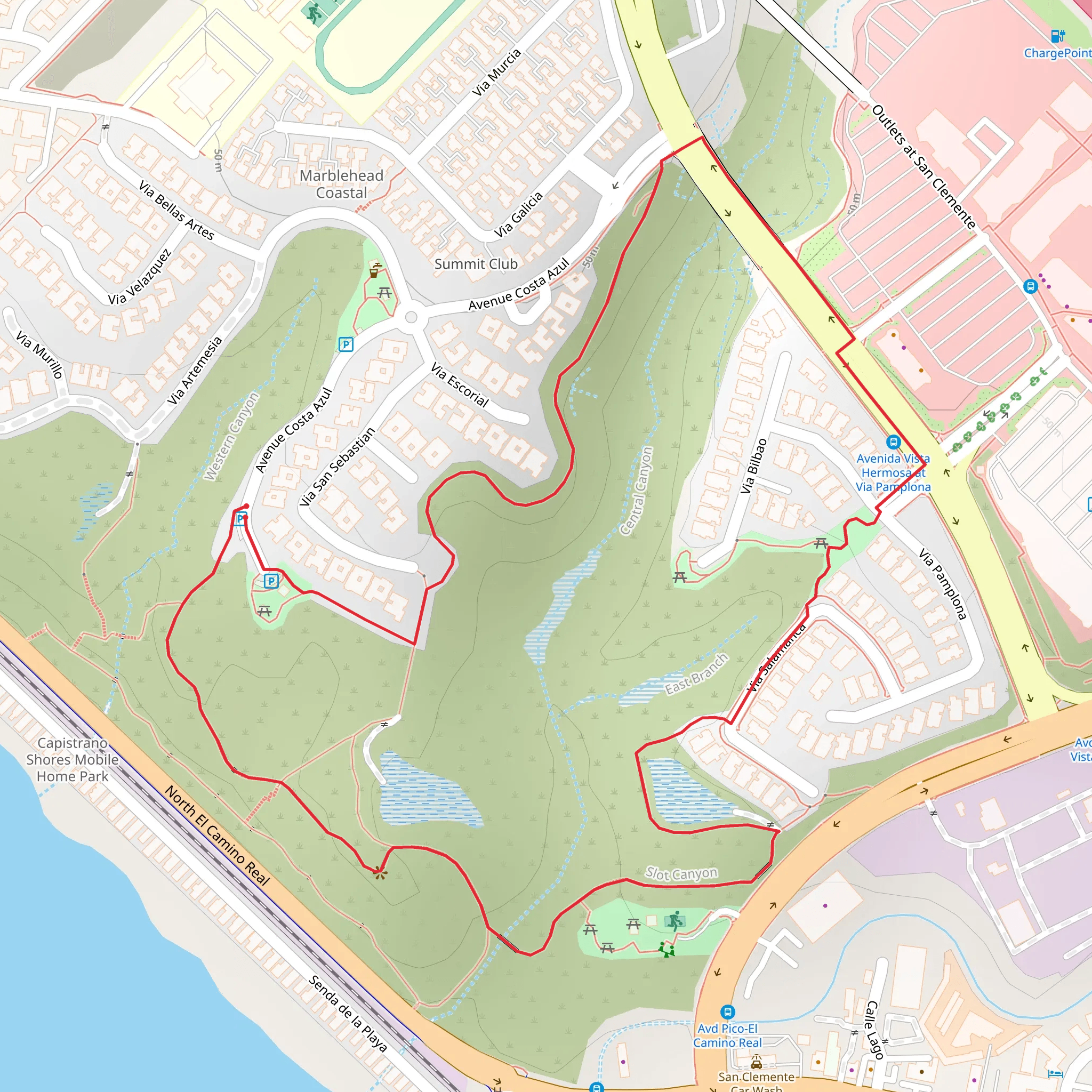 Ocean View Park Loop mobile static map