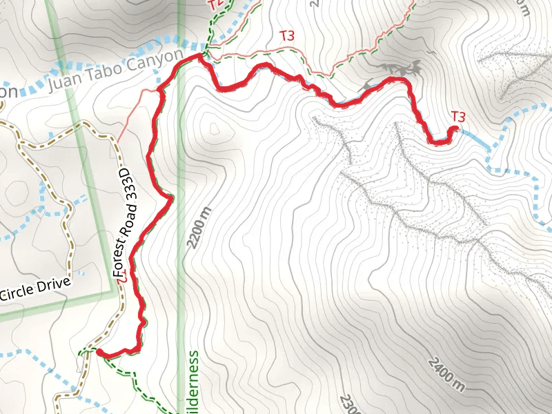 Piedra Lisa South and Waterfall Canyon Route