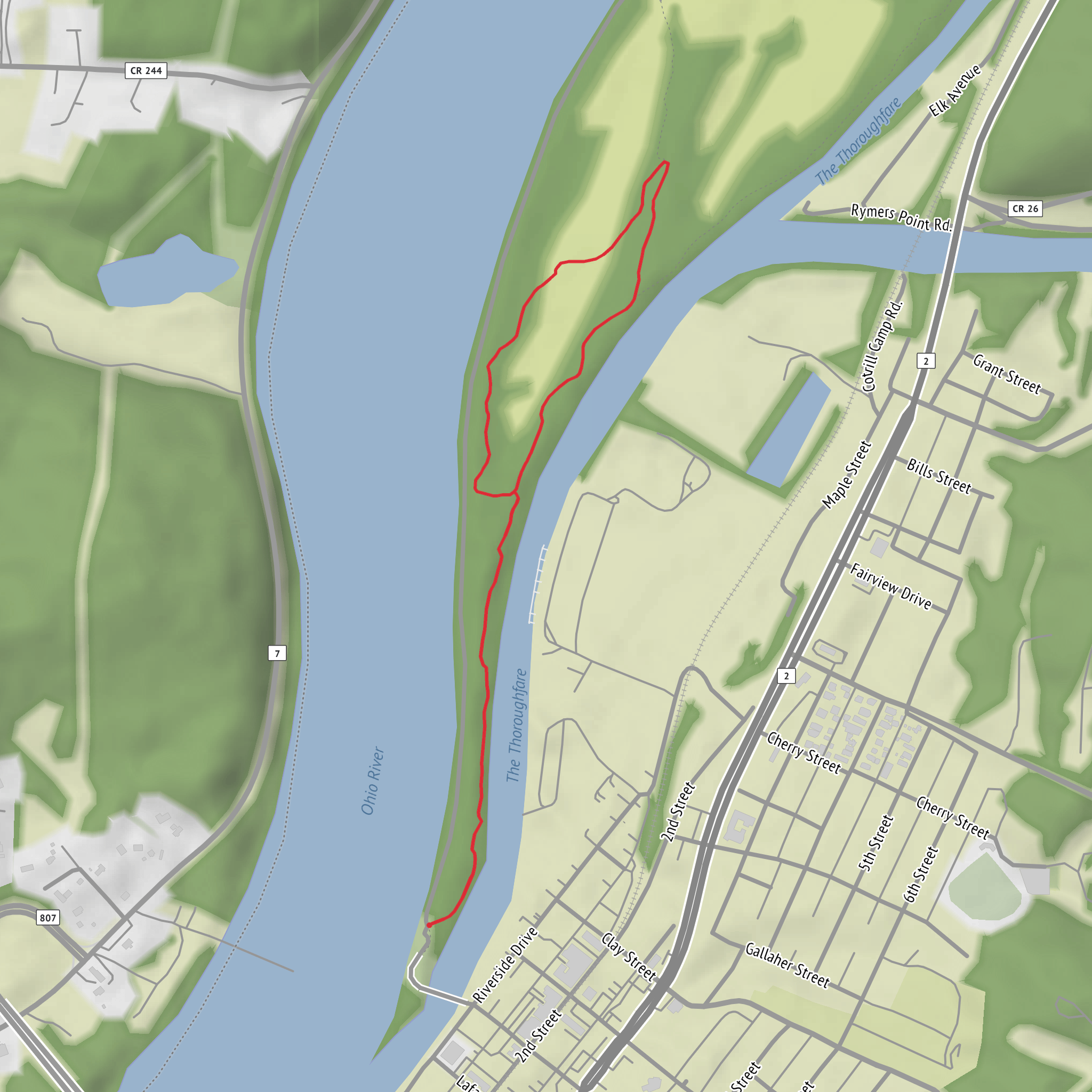 Nature Trail via Back Channel Trail mobile static map
