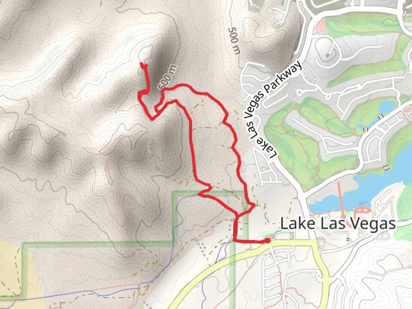 An image depicting the trail Las Vegas Wash North Loop and its surrounding area.