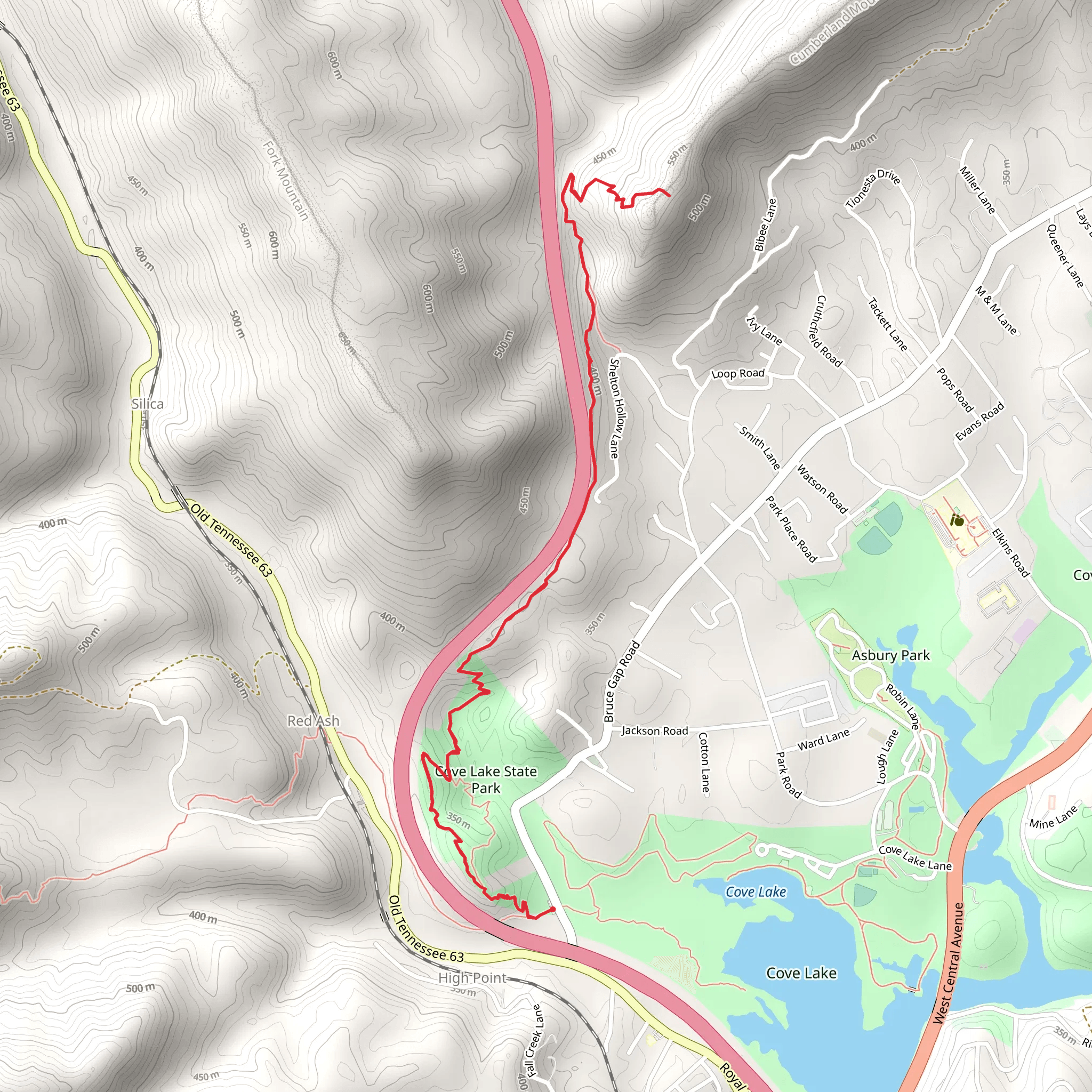 Bruce Lake and Cove Lake State Park mobile static map