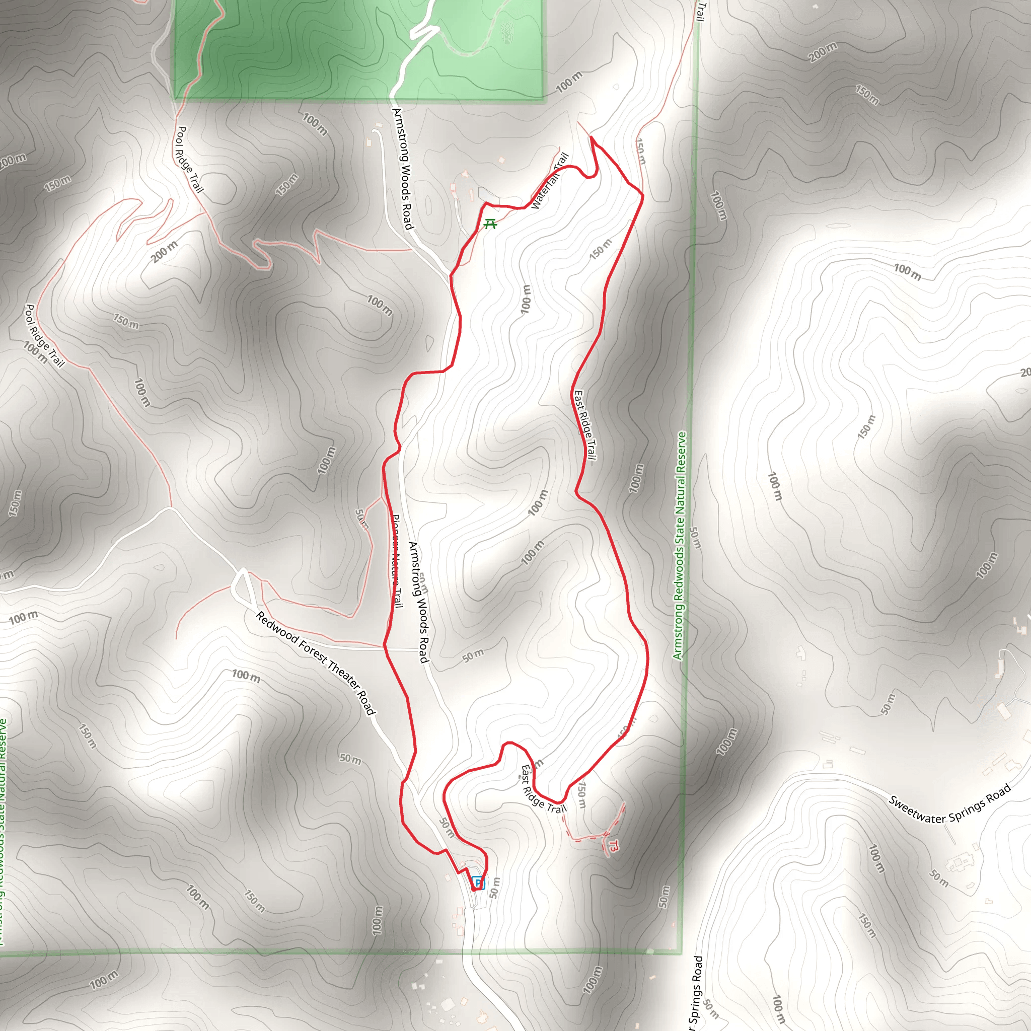 East Ridge Trail and Pioneer Nature Trail Loop mobile static map