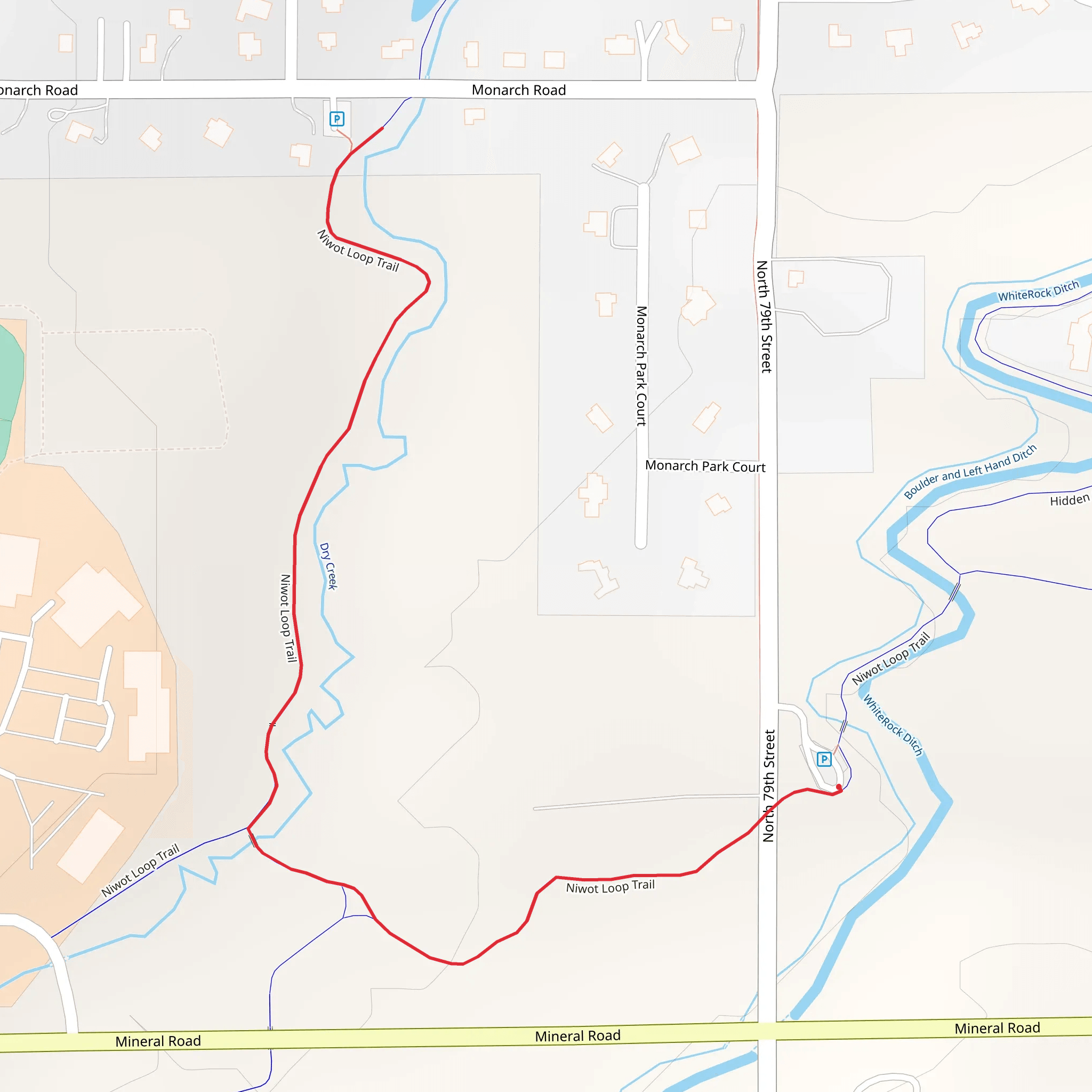 Niwot Trail mobile static map