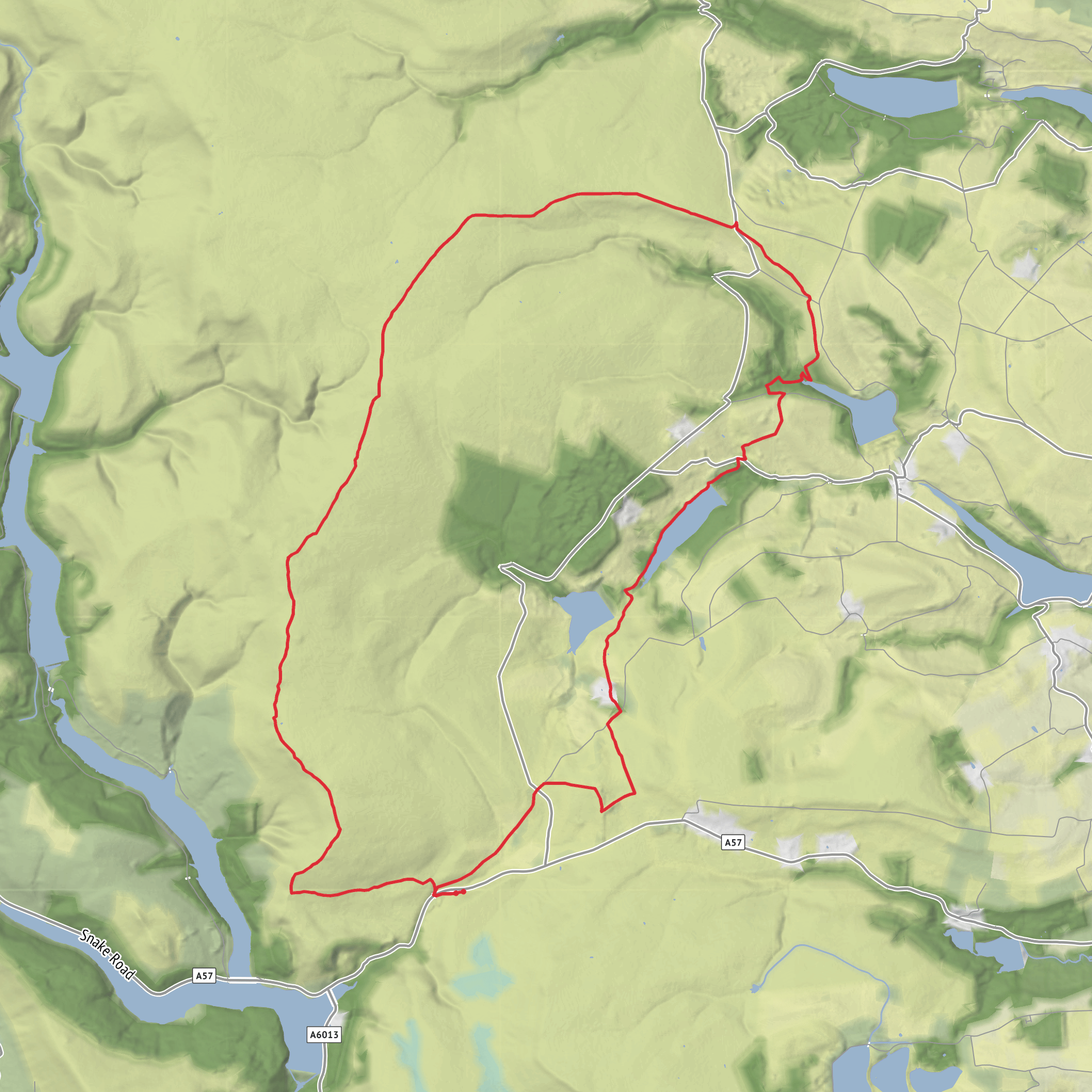 Derwent Edge - Strines Reservoir Circular mobile static map