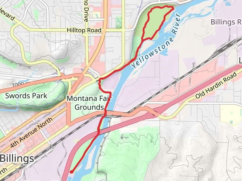 Yellowstone River and Two Moon Park
