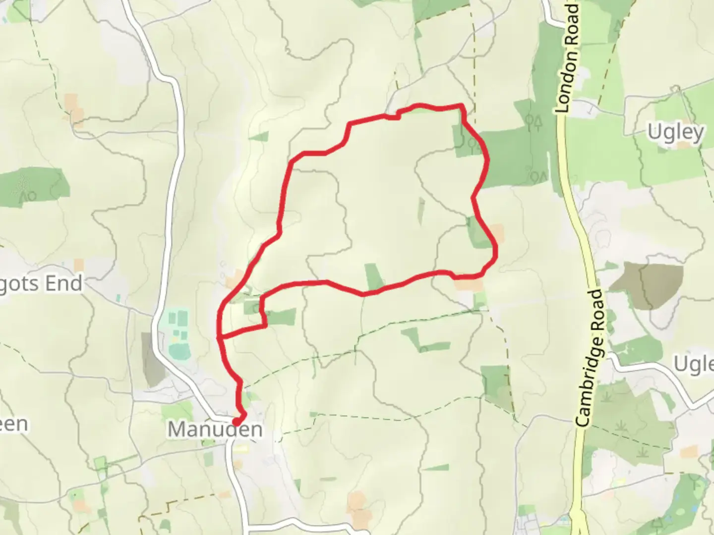 An image depicting the trail Wakeling's Wood and Burney Wood Loop and its surrounding area.