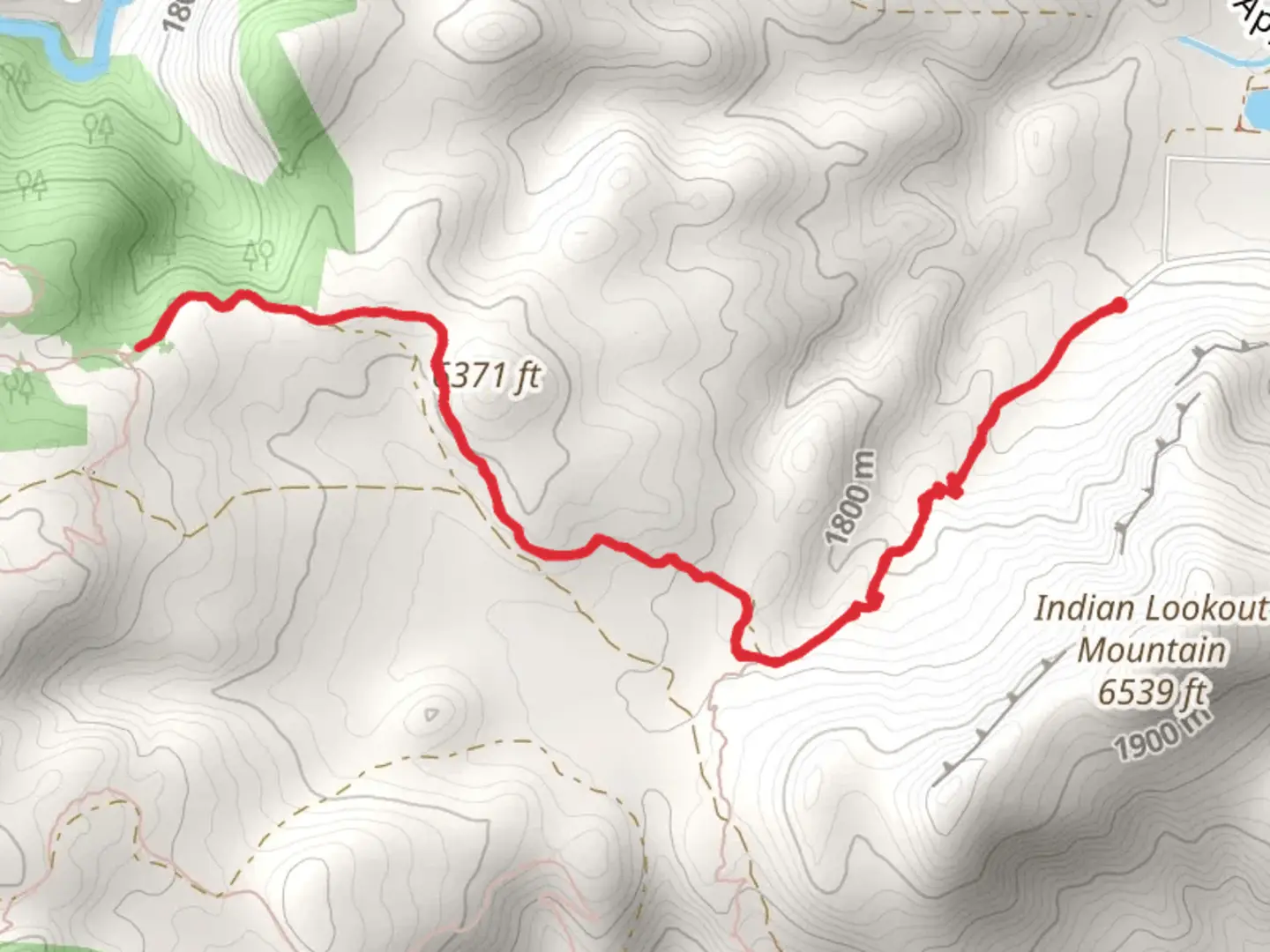 An image depicting the trail Antelope and Bitterbrush Trail and its surrounding area.