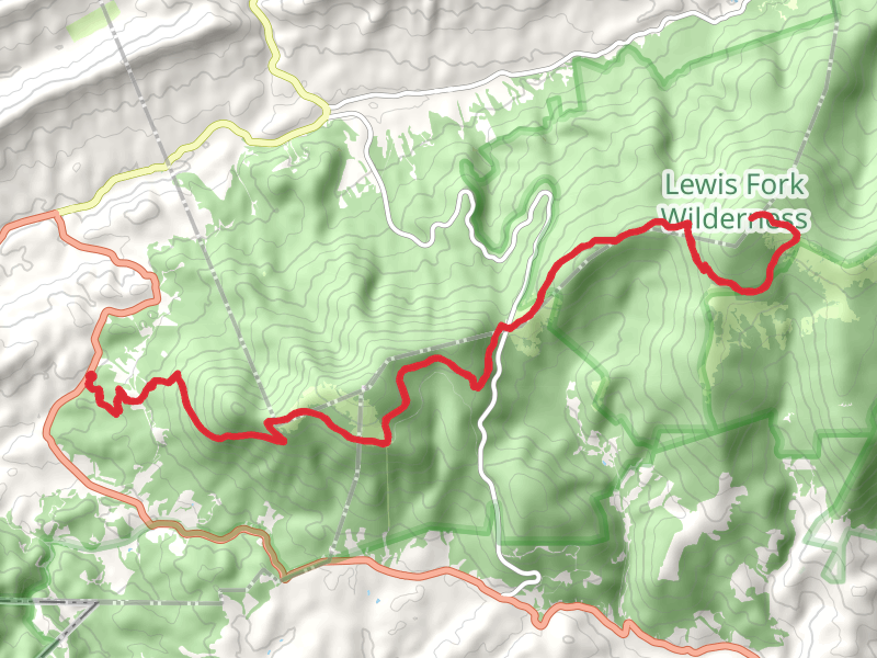 Mountain Rogers via Appalachian Trail from Jeb Stuart Highway
