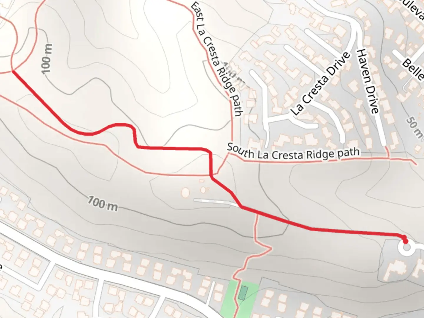 An image depicting the trail Hayes Lane and its surrounding area.