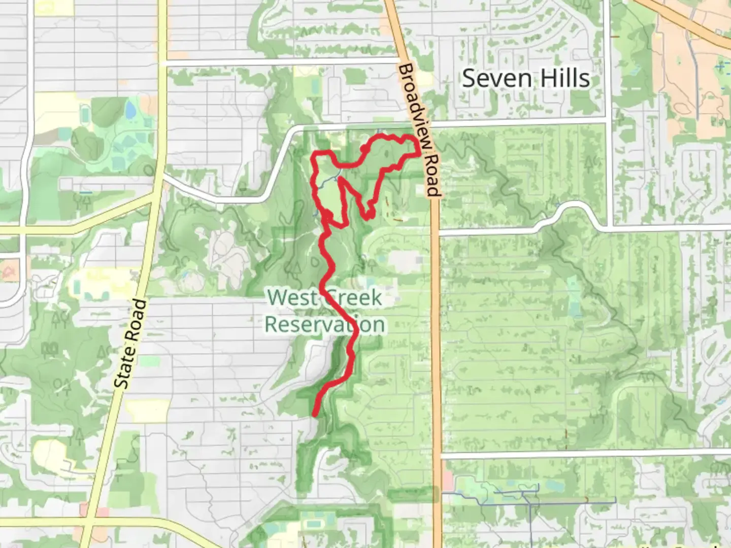 An image depicting the trail Blue Bird Trail and Skinner's Run Trail and its surrounding area.
