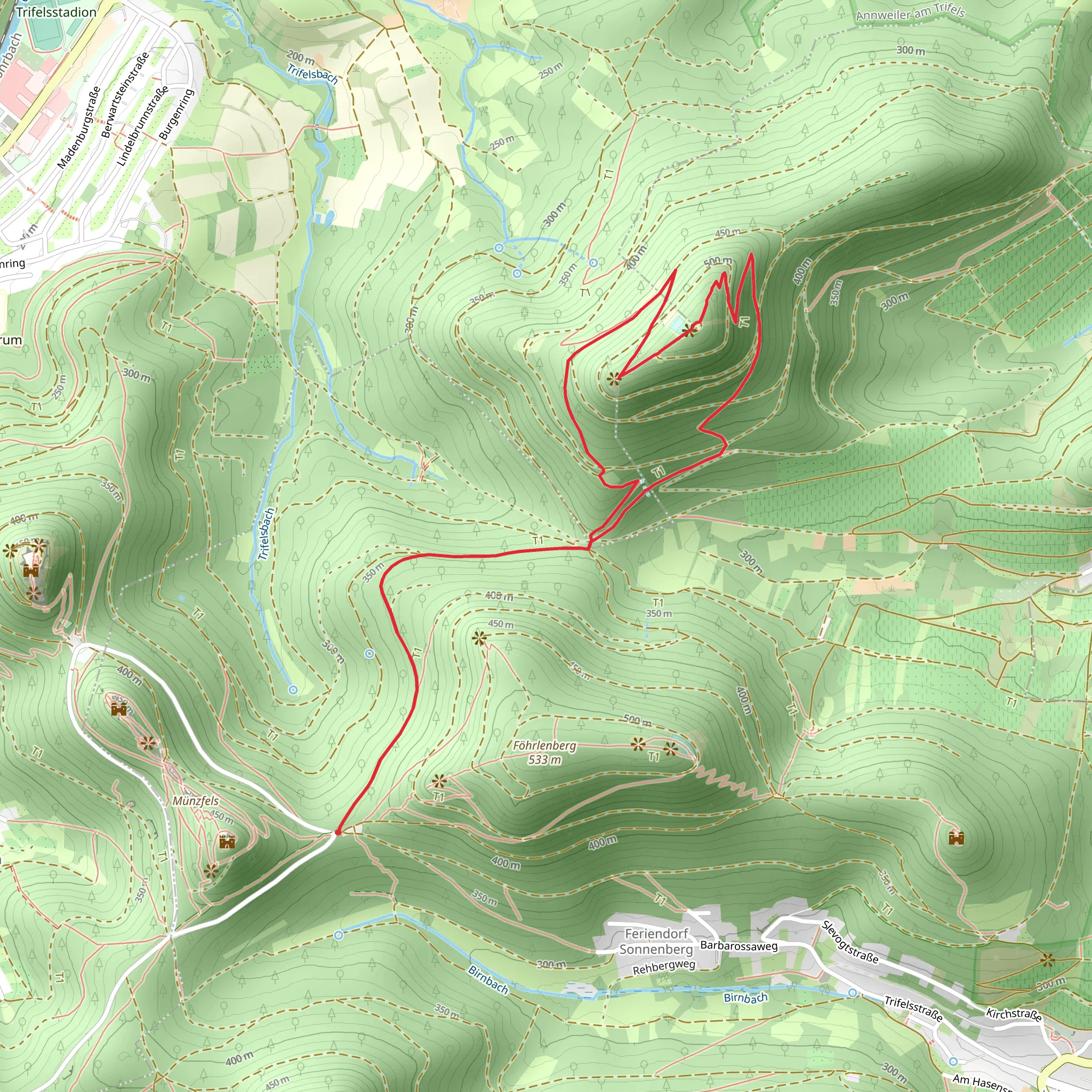 Rundwanderweg PWV 15 mobile static map