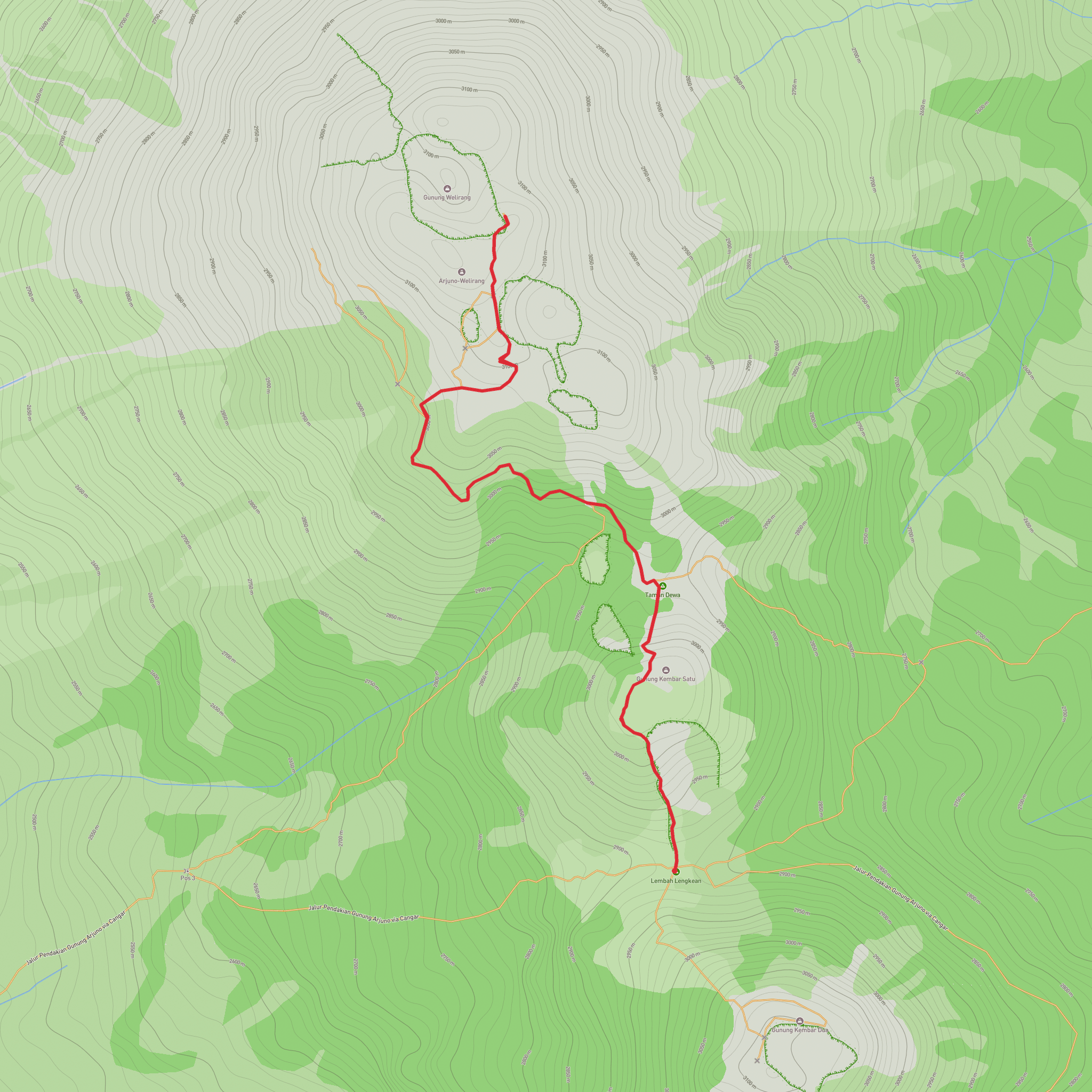Summit Lengkehan Welirang mobile static map