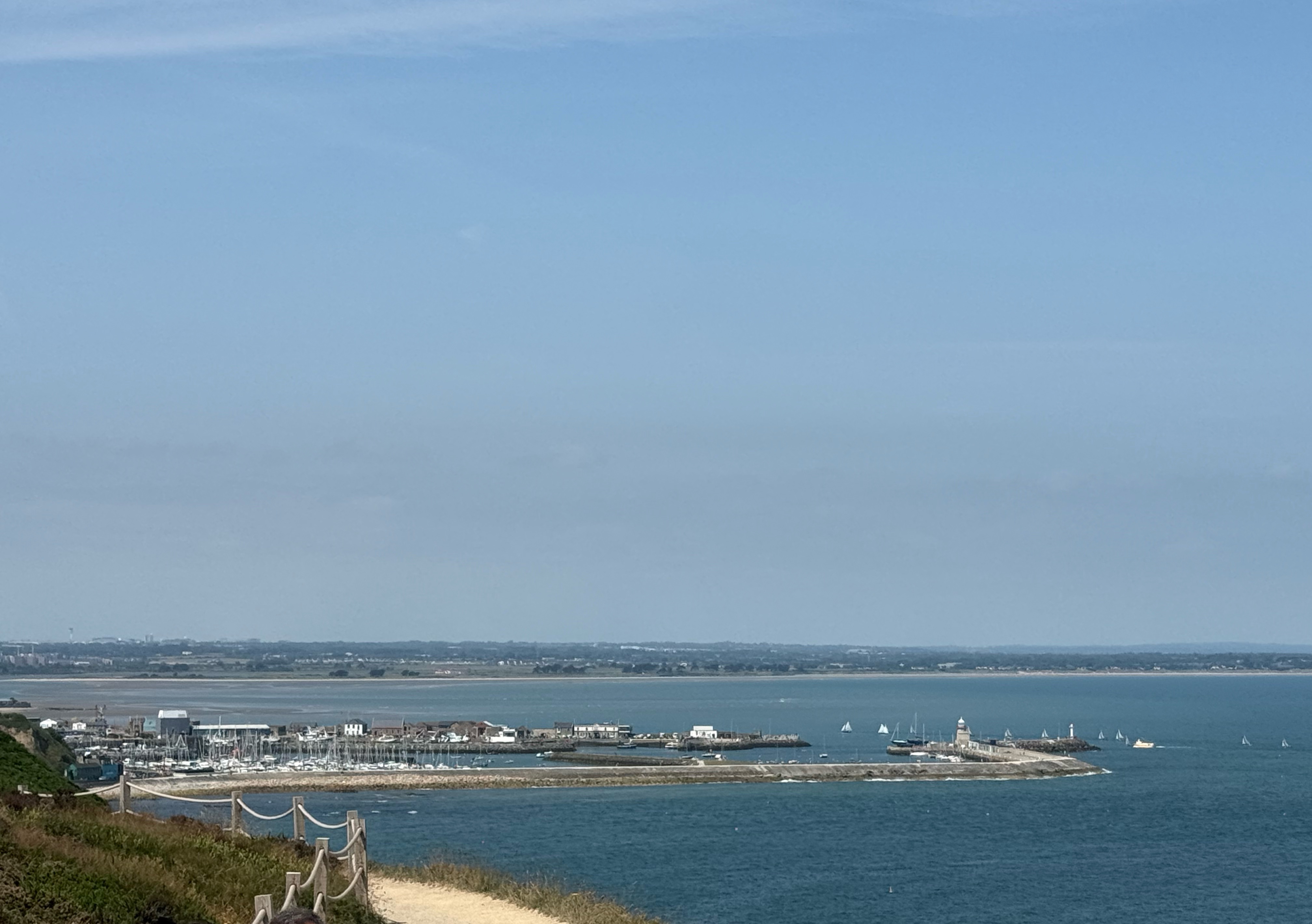 A map preview of the recording Howth cliff walk loop from dart station.