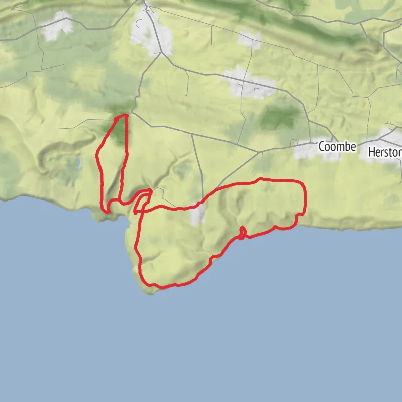 Hike from Corfe Castle mobile static map