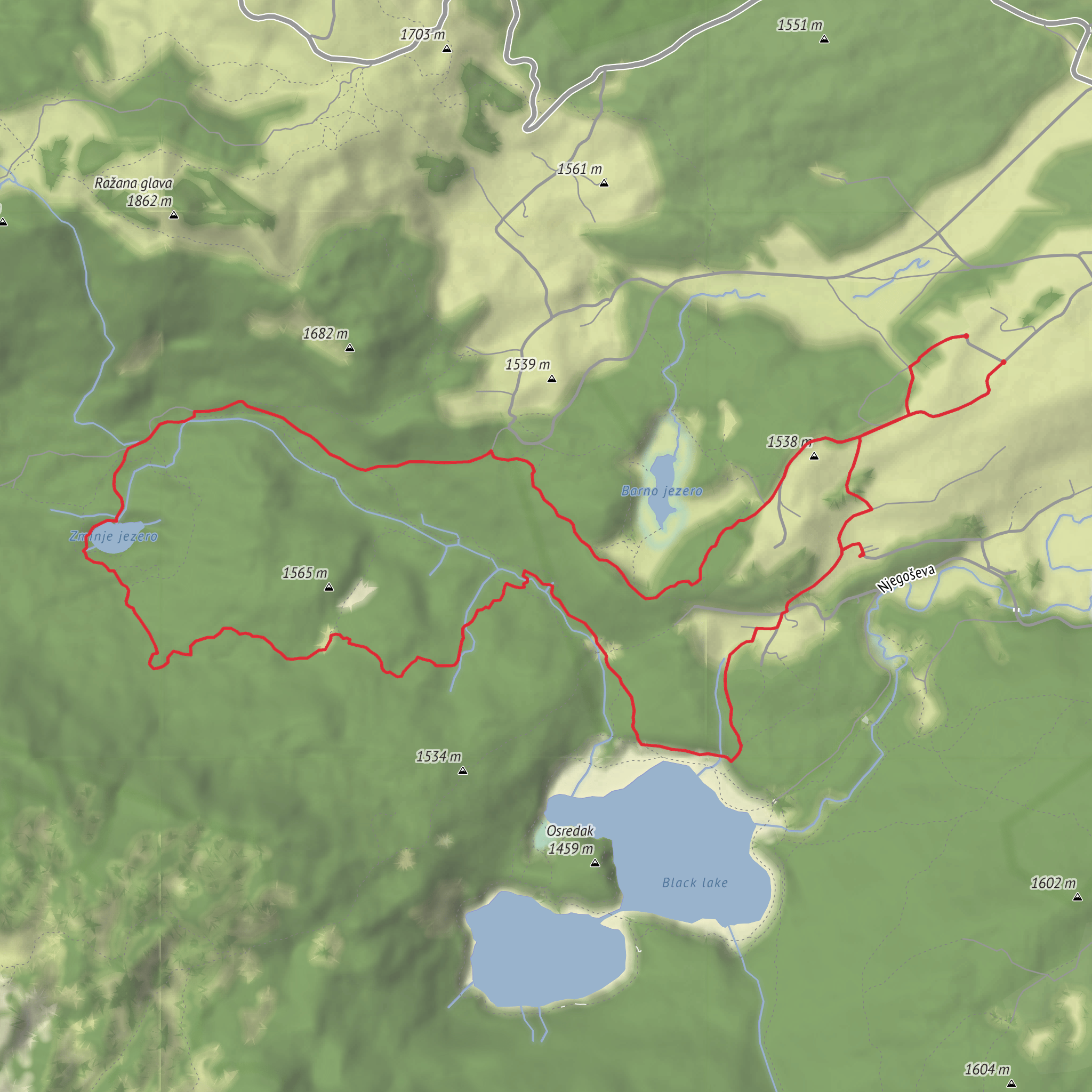 Jablan Malo Loop mobile static map
