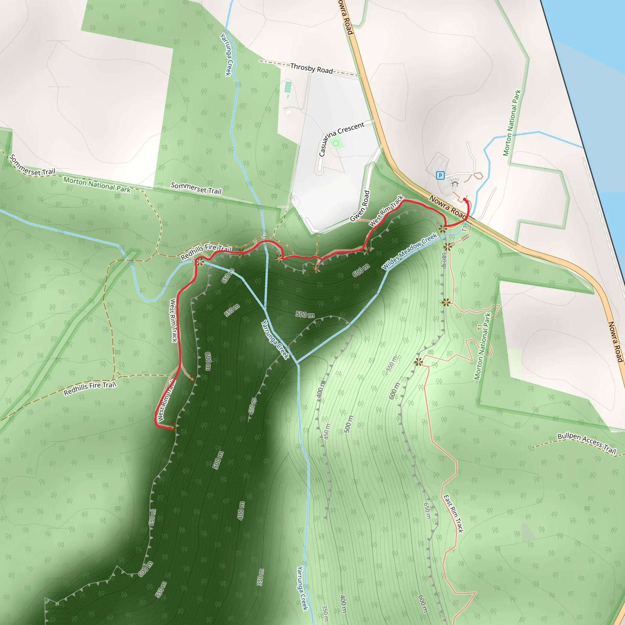 West Rim Track mobile static map