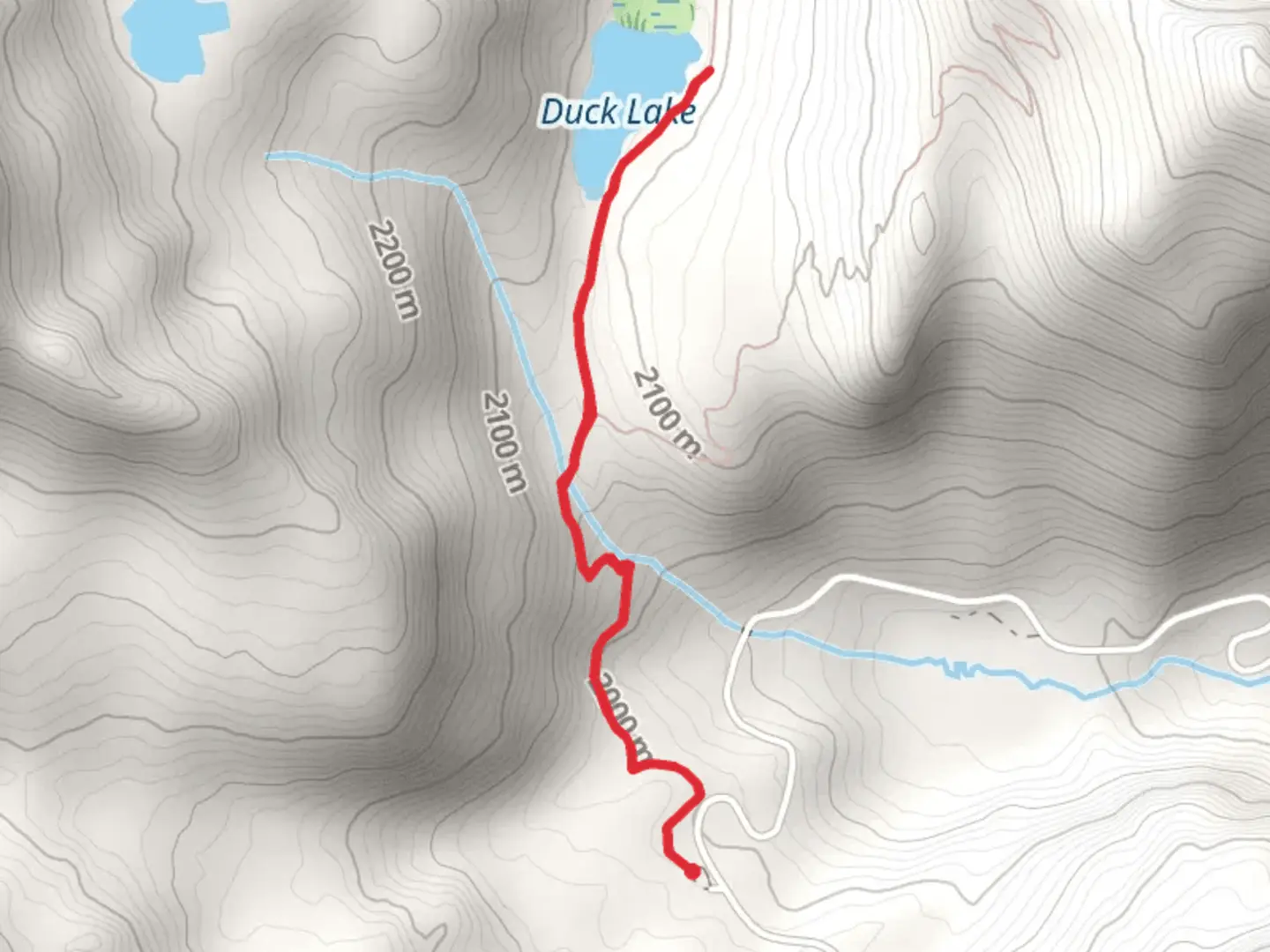An image depicting the trail Duck Lake via Twentymile Trail and its surrounding area.
