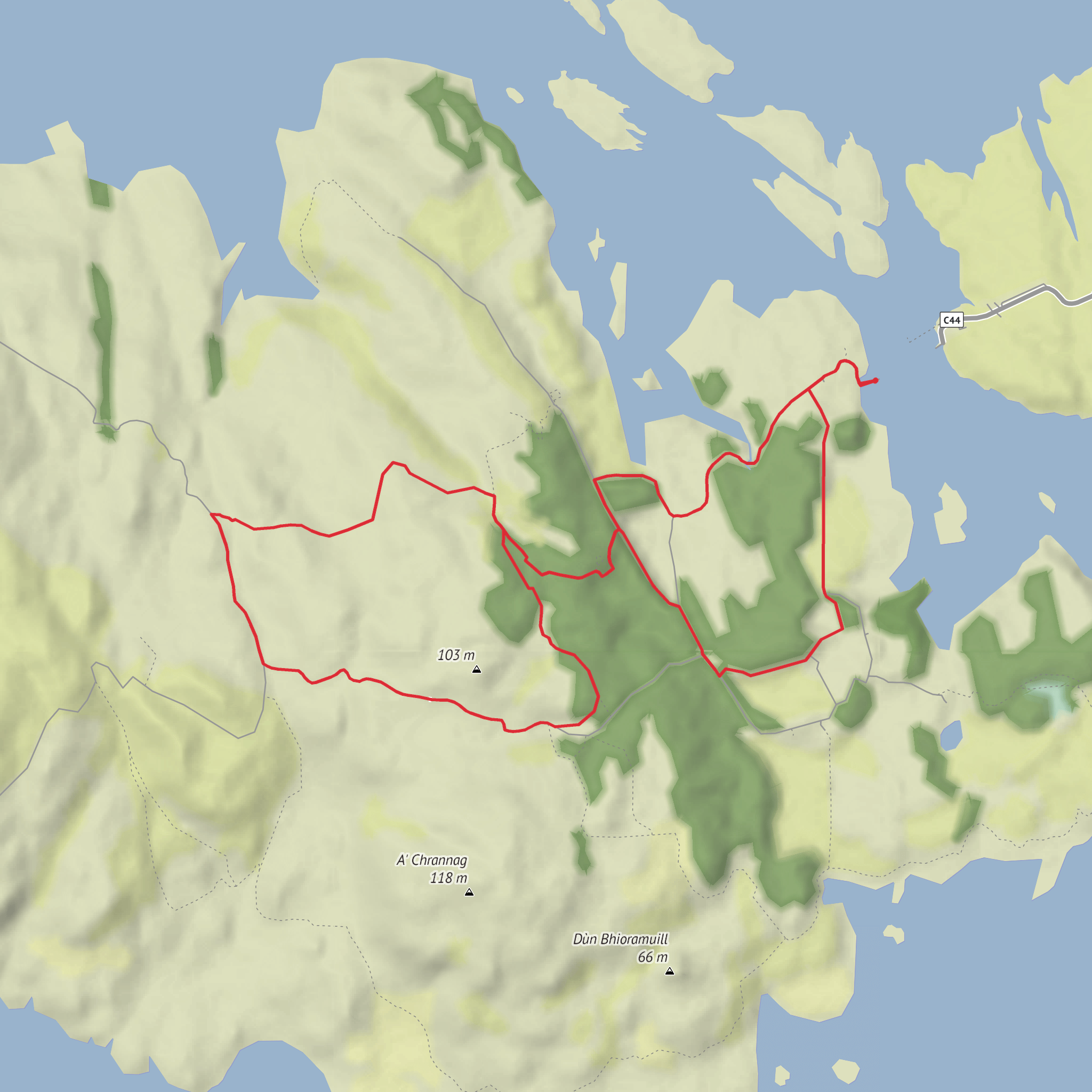 Coille a' Mhinisteir Knot mobile static map