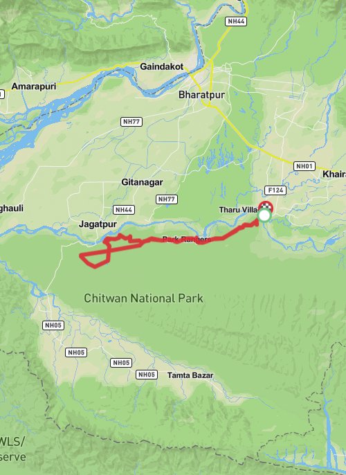 Chitwan jeep safari 2024 mobile static map