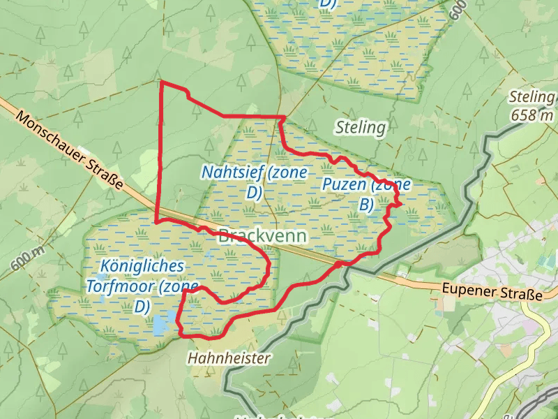 Eupener Graben via Herzogenhuegel - Brackvenn