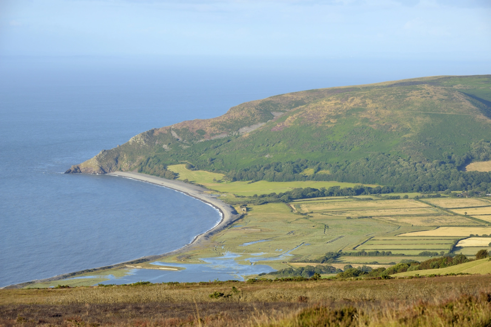 An image depicting the trail Porlock Bay Walk and its surrounding area.