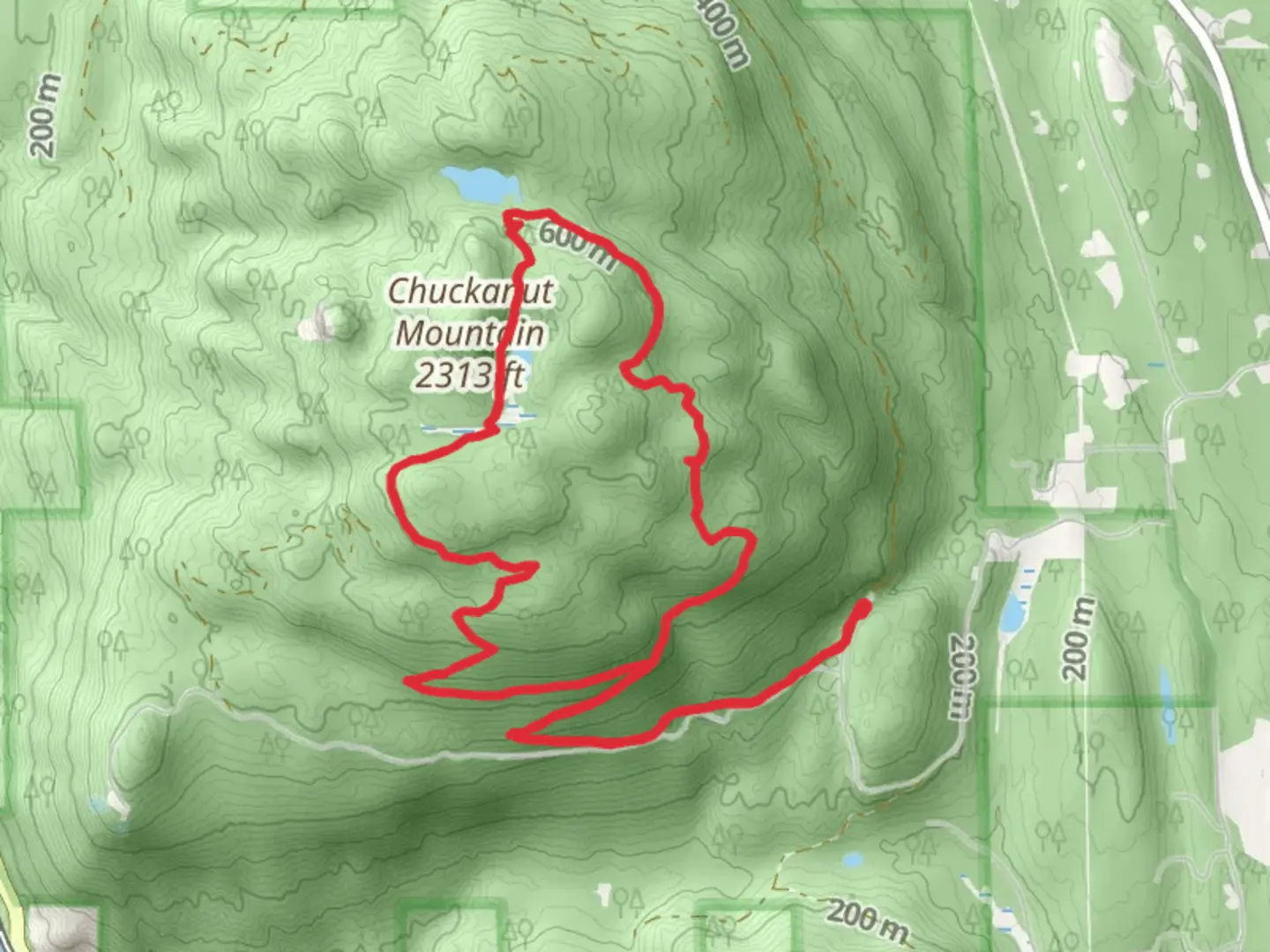 An image depicting the trail Lily Lizard Trail and Max's Shortcut and its surrounding area.