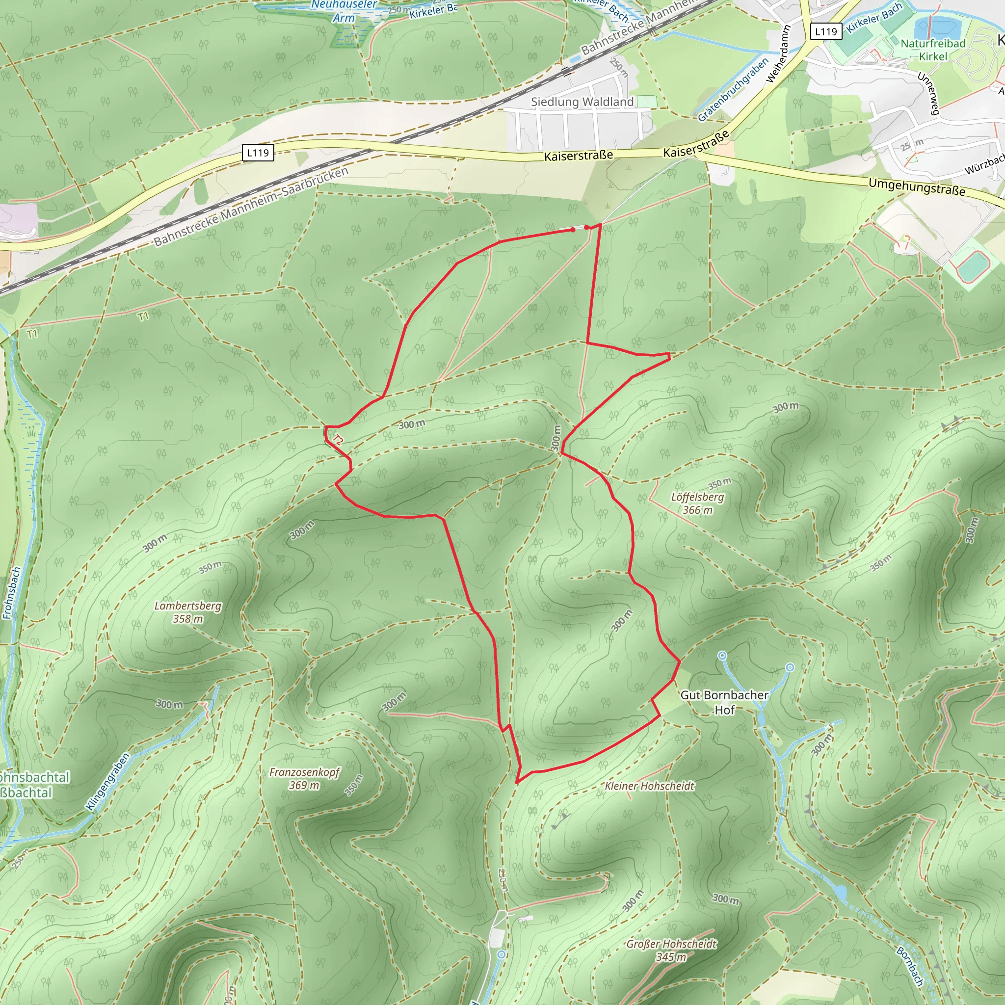 Prachtwald Loop mobile static map