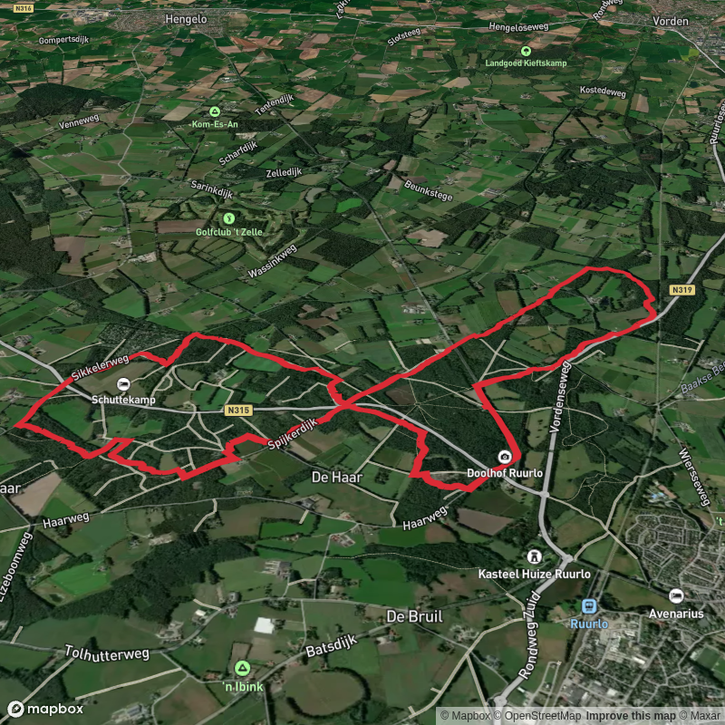 Schutterstede and Boswacherij Ruurlo via Hengelose Weg