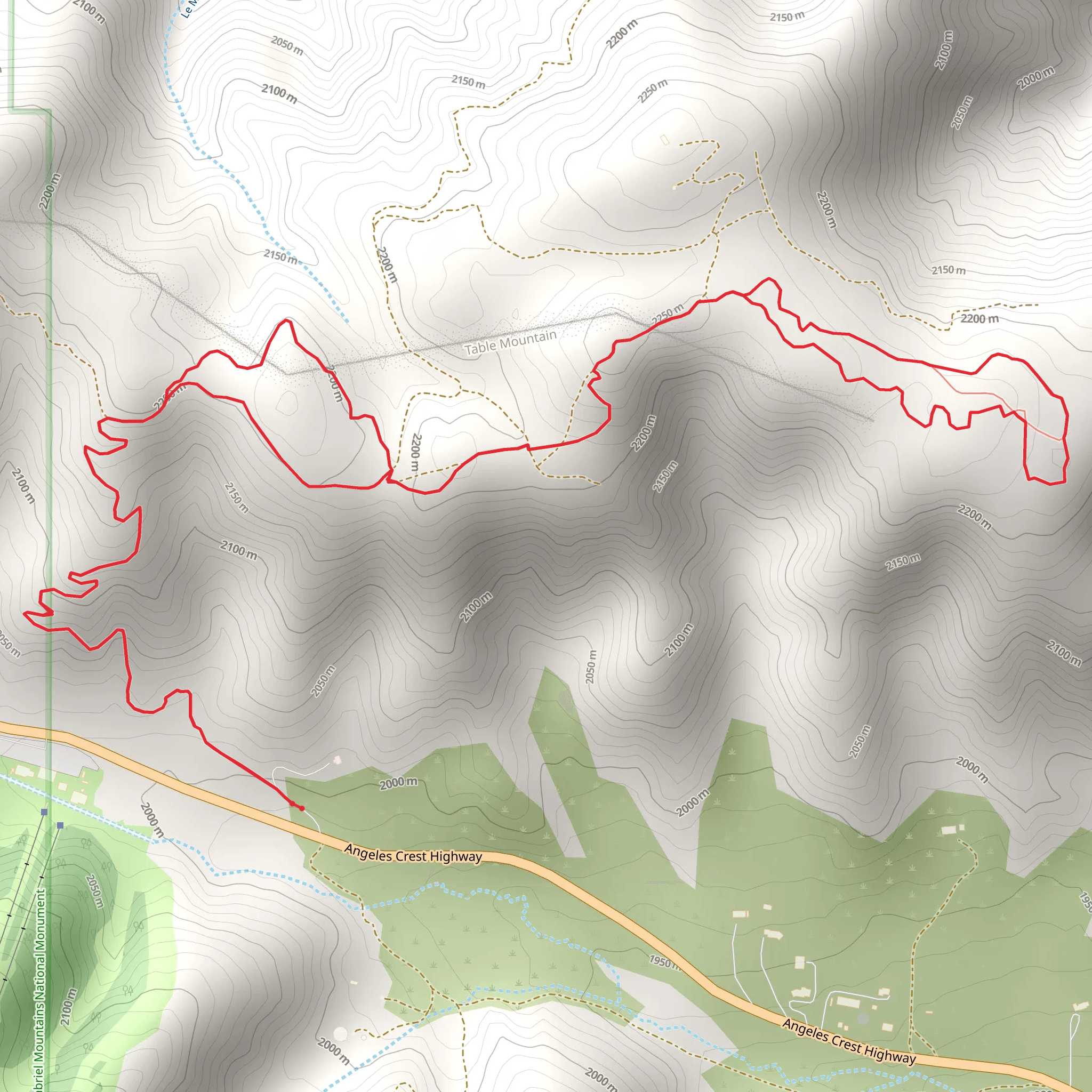 Angeles Crest Loop mobile static map