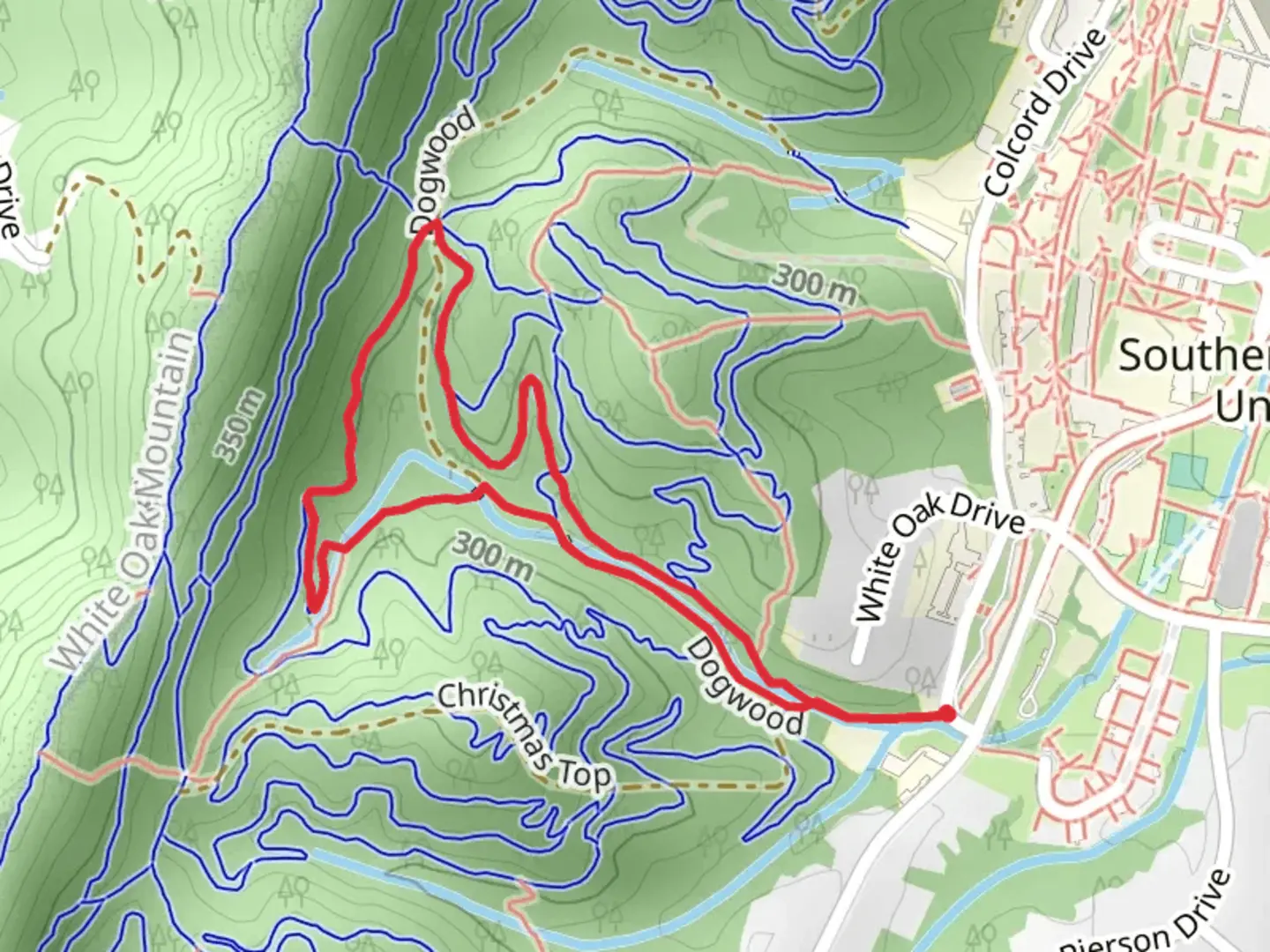 An image depicting the trail Rolling Green Loop and its surrounding area.