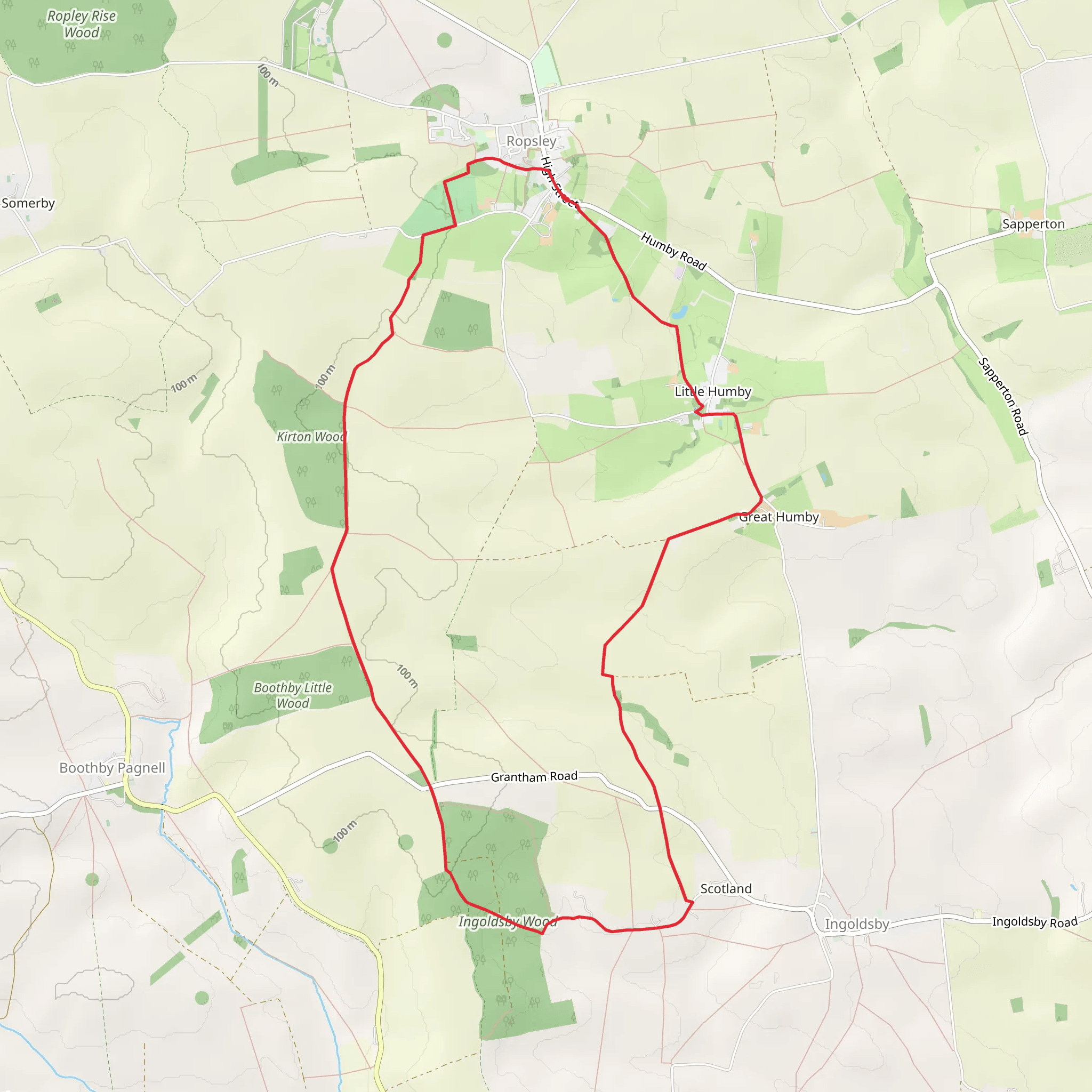Ropsley - Scotland and the Humbys mobile static map