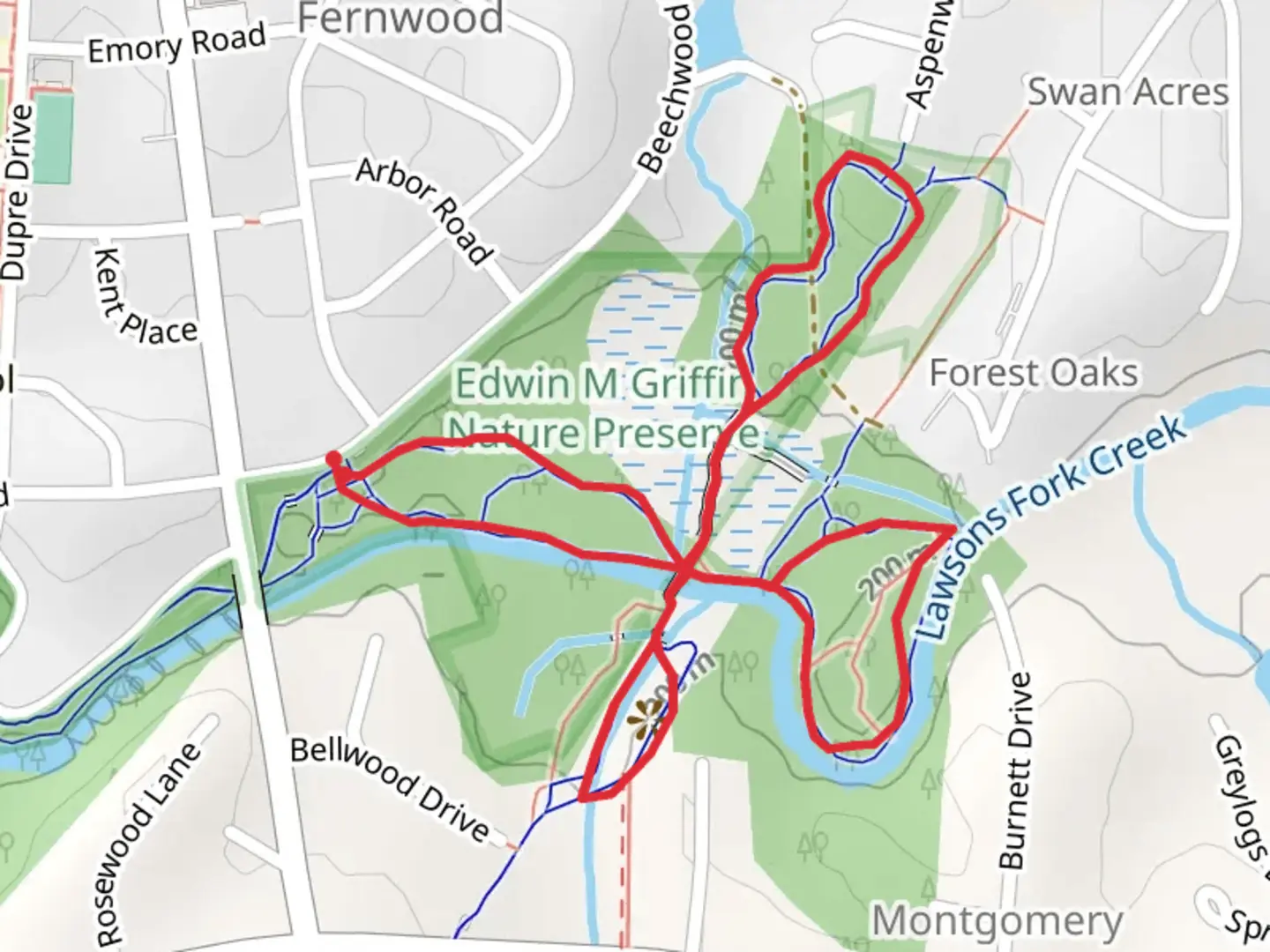 An image depicting the trail Cottonwood, Wetlands and Beaverdam Loop Trail and its surrounding area.