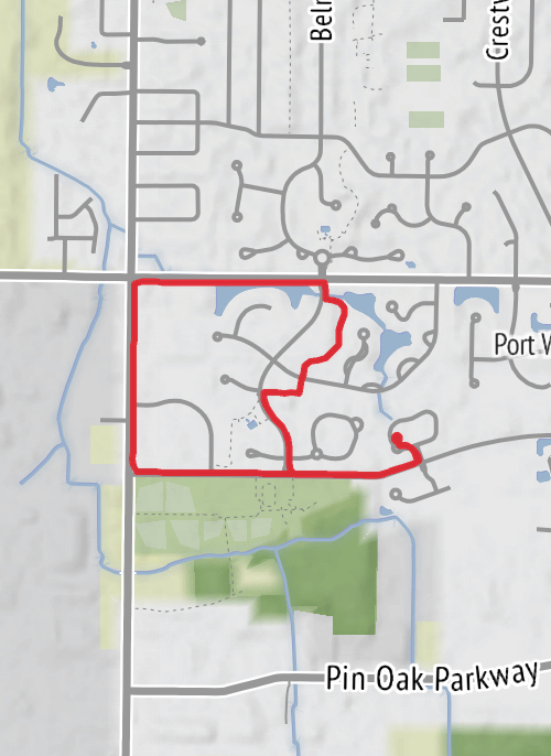 Hike from Avon Lake mobile static map