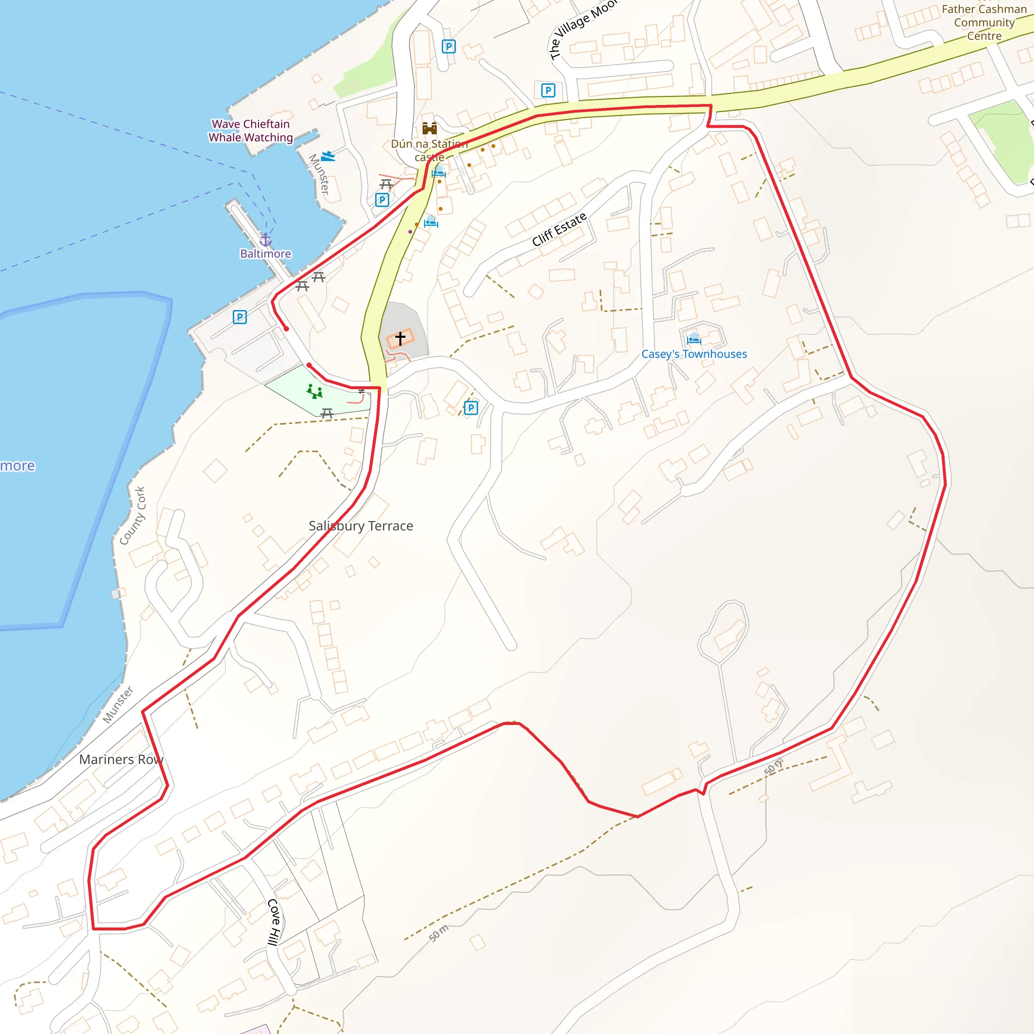Baltimore Hill Loop mobile static map