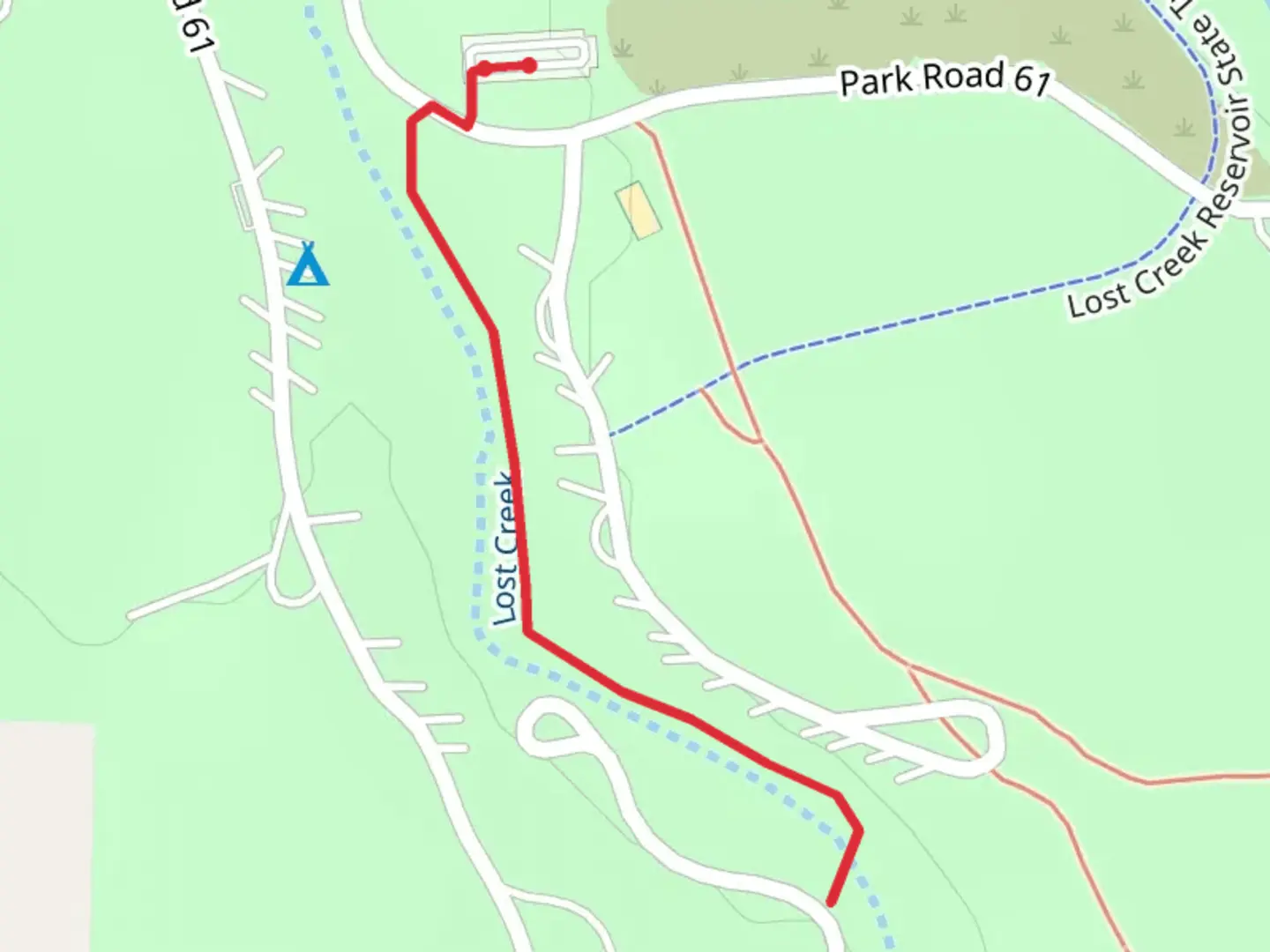 An image depicting the trail Walk along Lost Creek and its surrounding area.