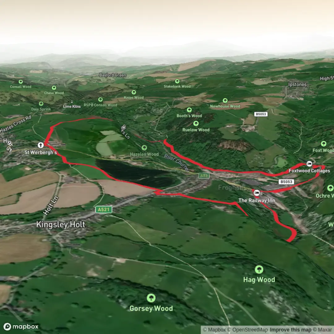 An image depicting the trail Hike from Froghall and its surrounding area.
