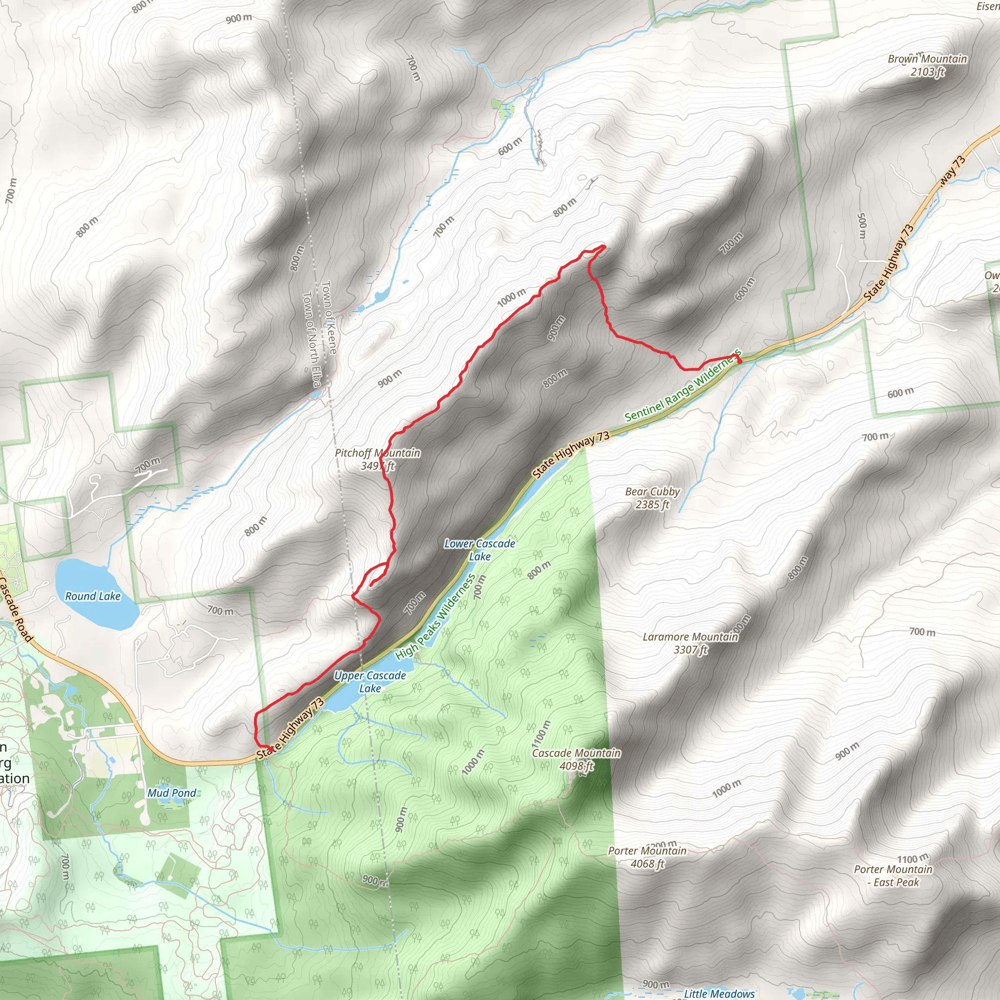 Pitchoff Mountain from State Highway mobile static map